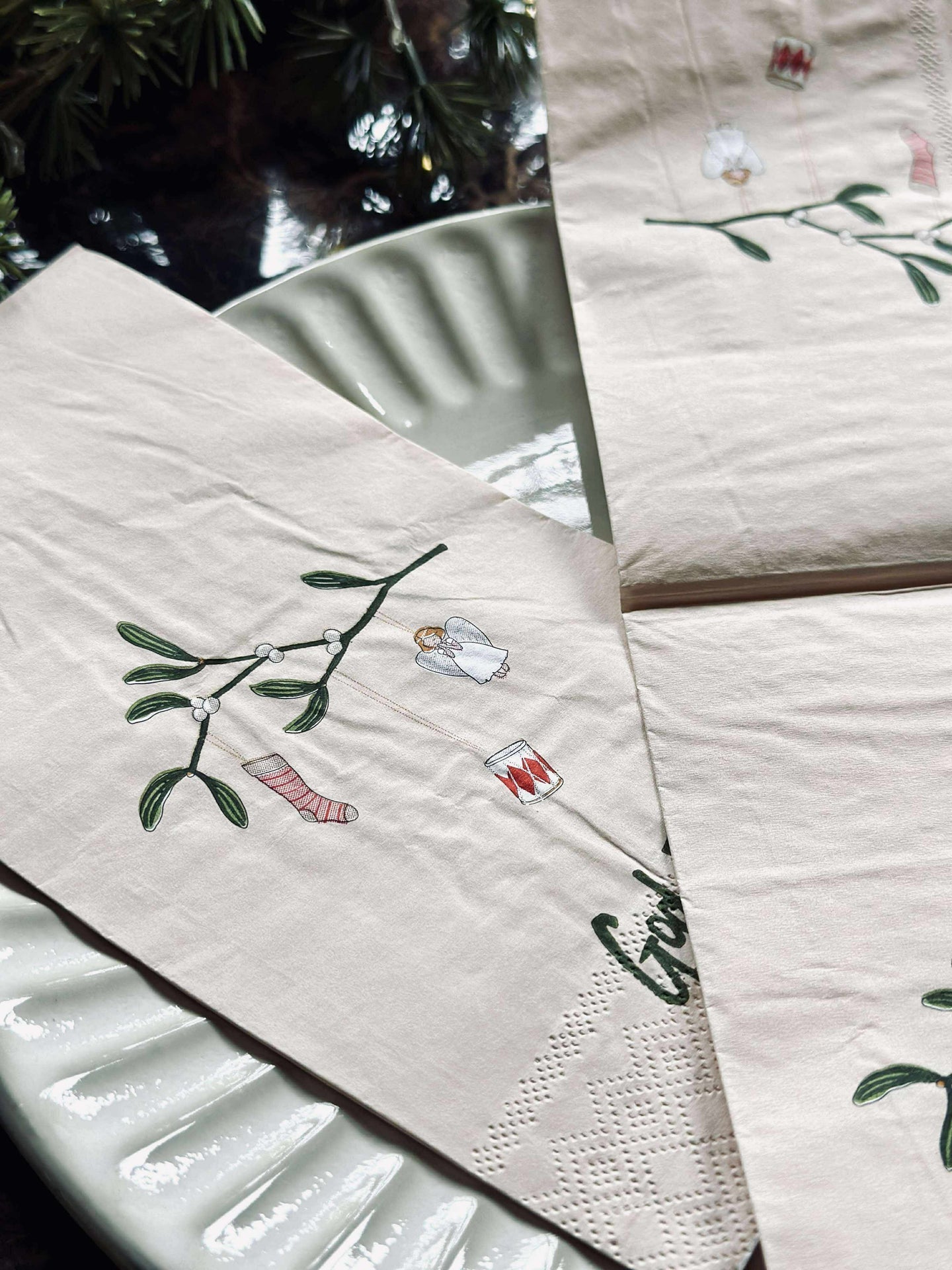 Servietten Weihnachten - 20 Stk. Mistel