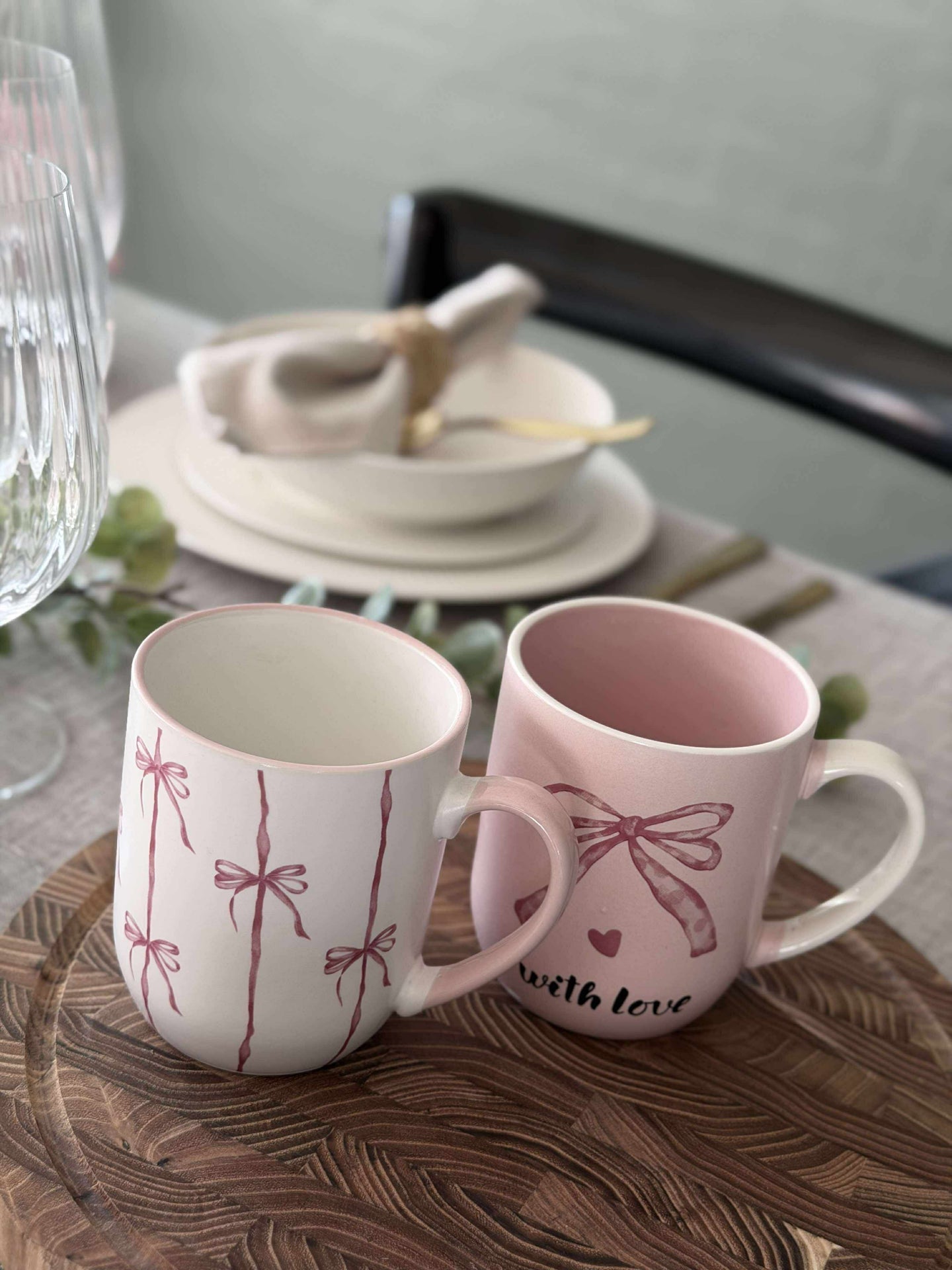 Becher Schleife - Soft Rose