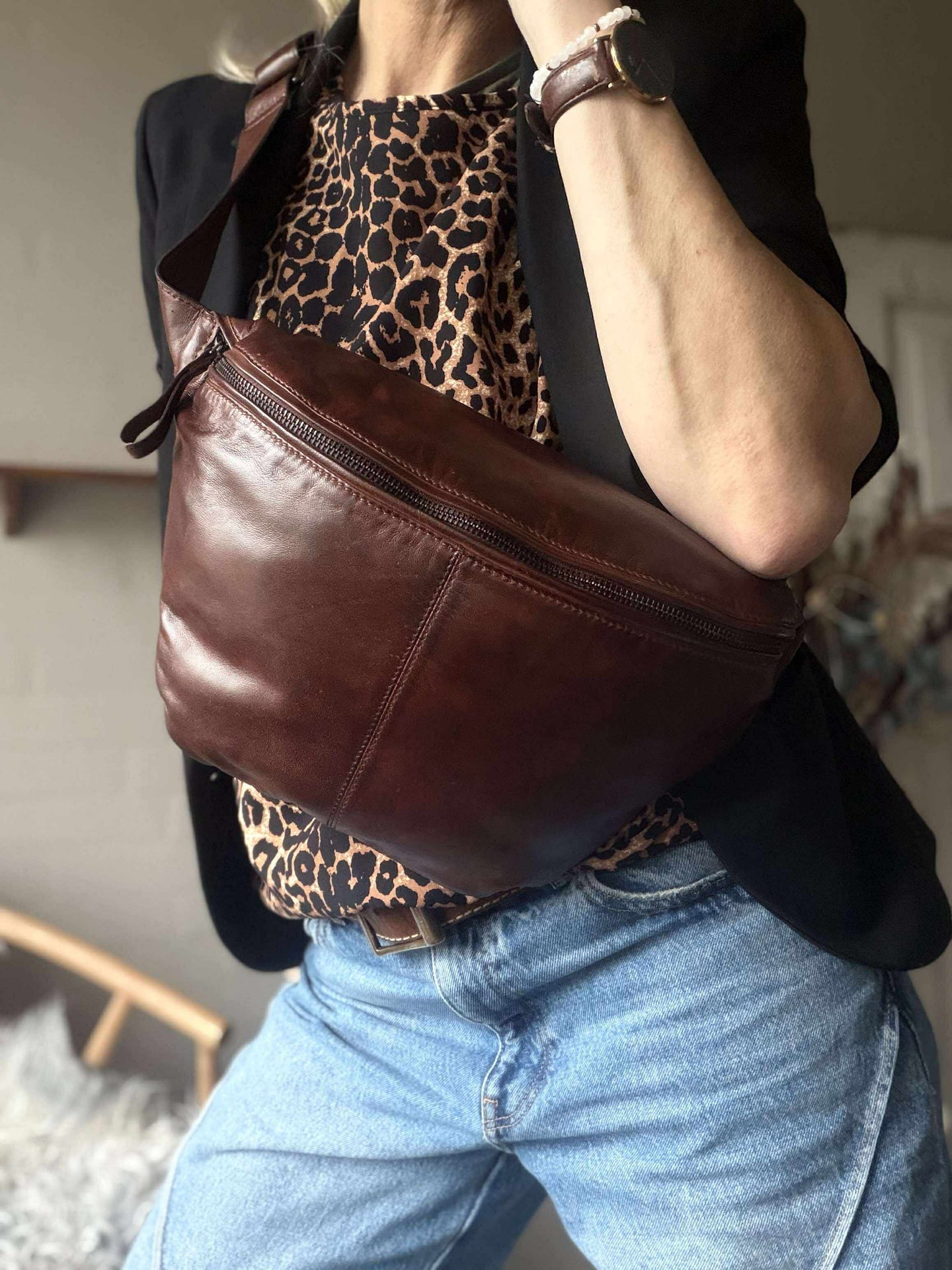 Bauchtasche Olivia Dark Cognac