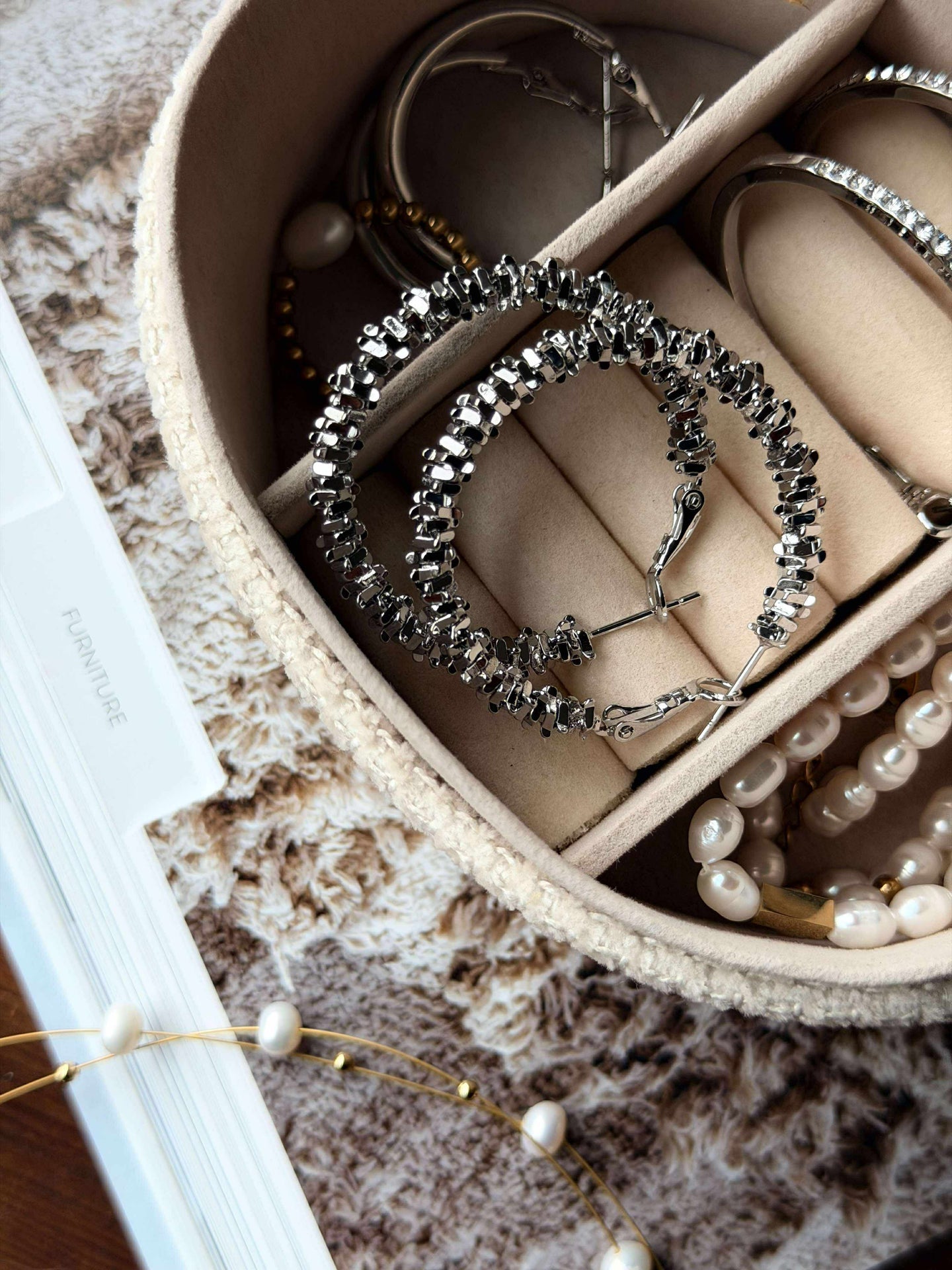 Ohrringe INA Hoops Small - versilbert