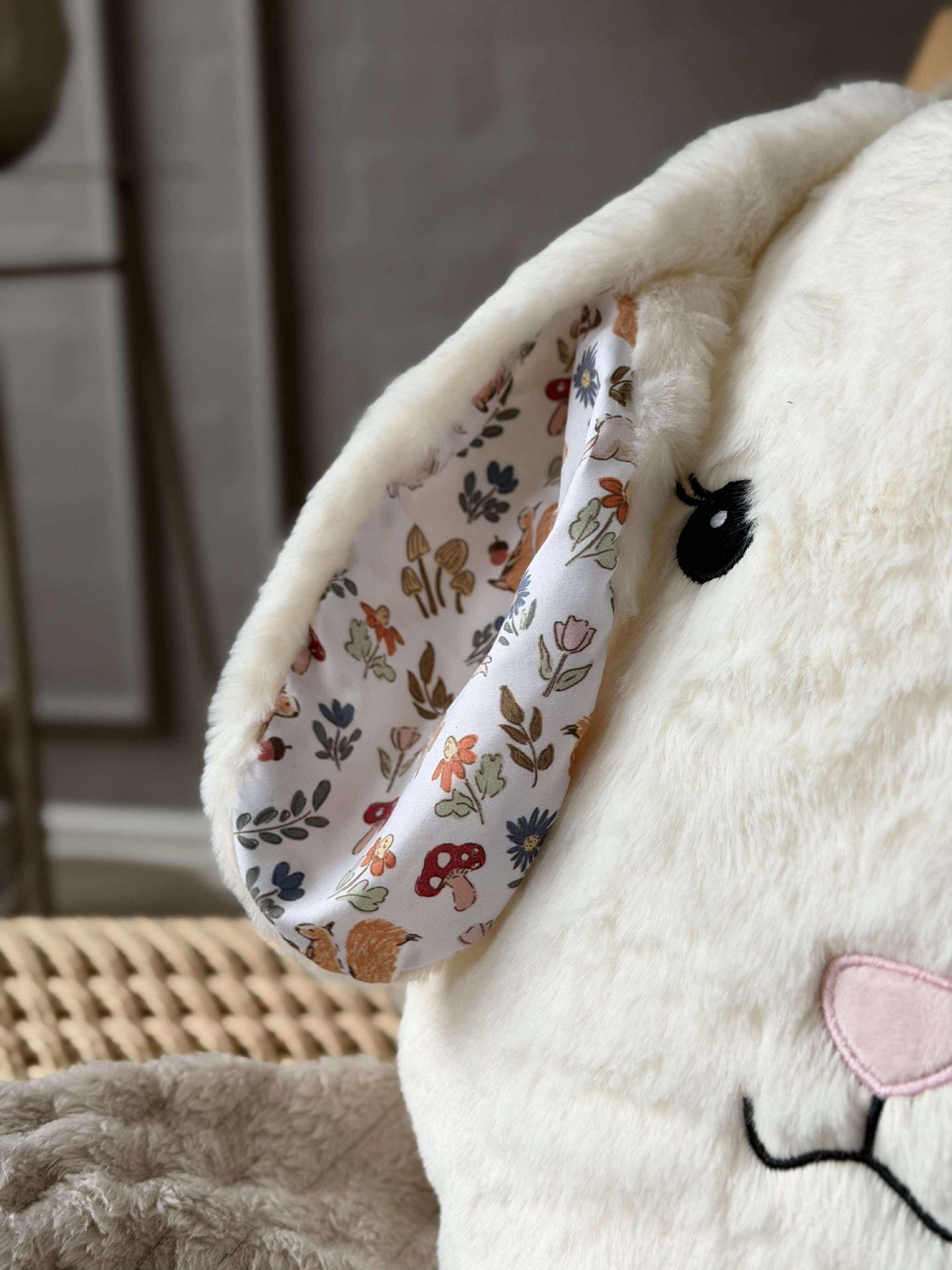 Kissen mit Füllung - Weißer Hase