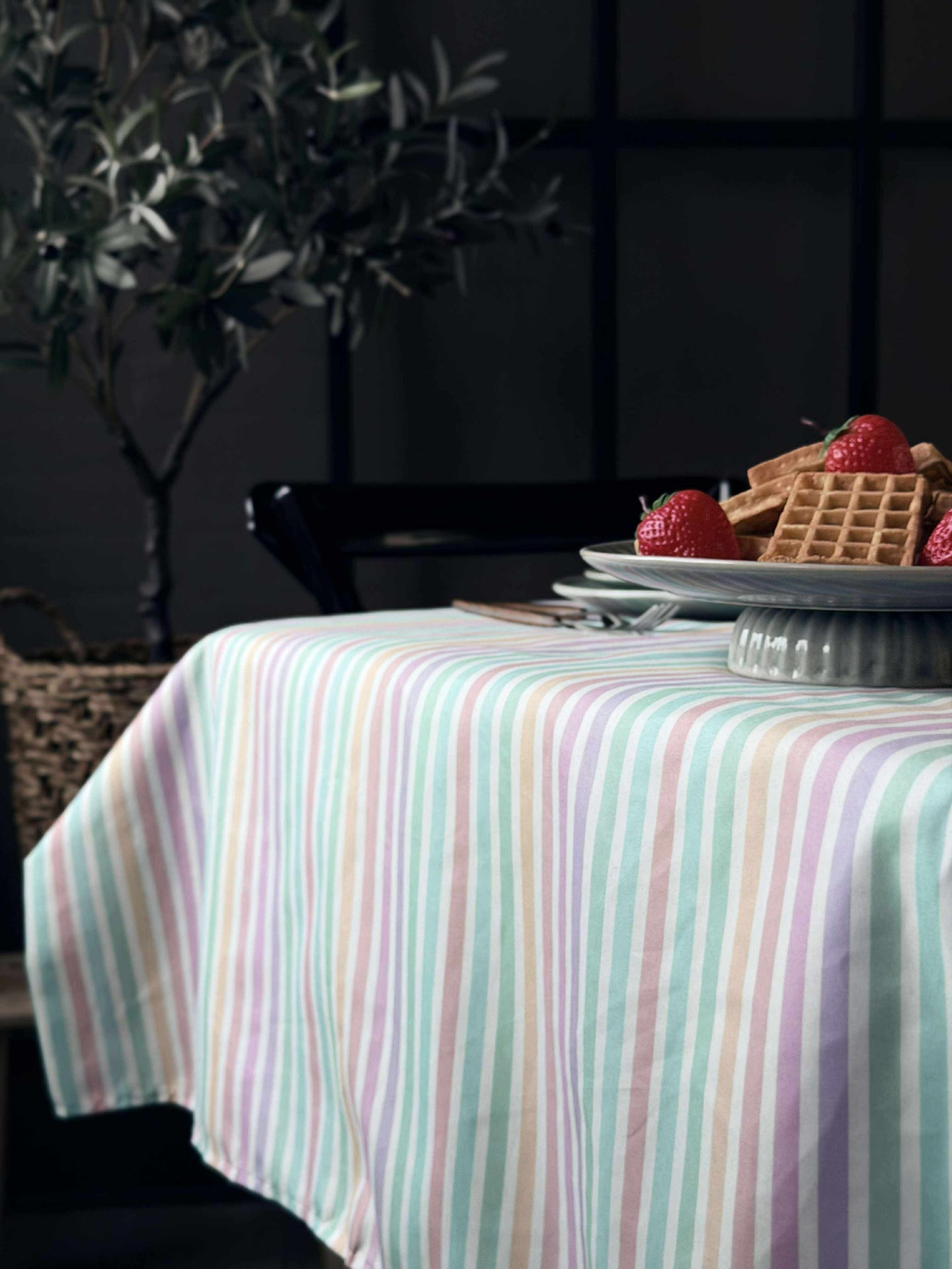 Tischdecke - Pastellstreifen