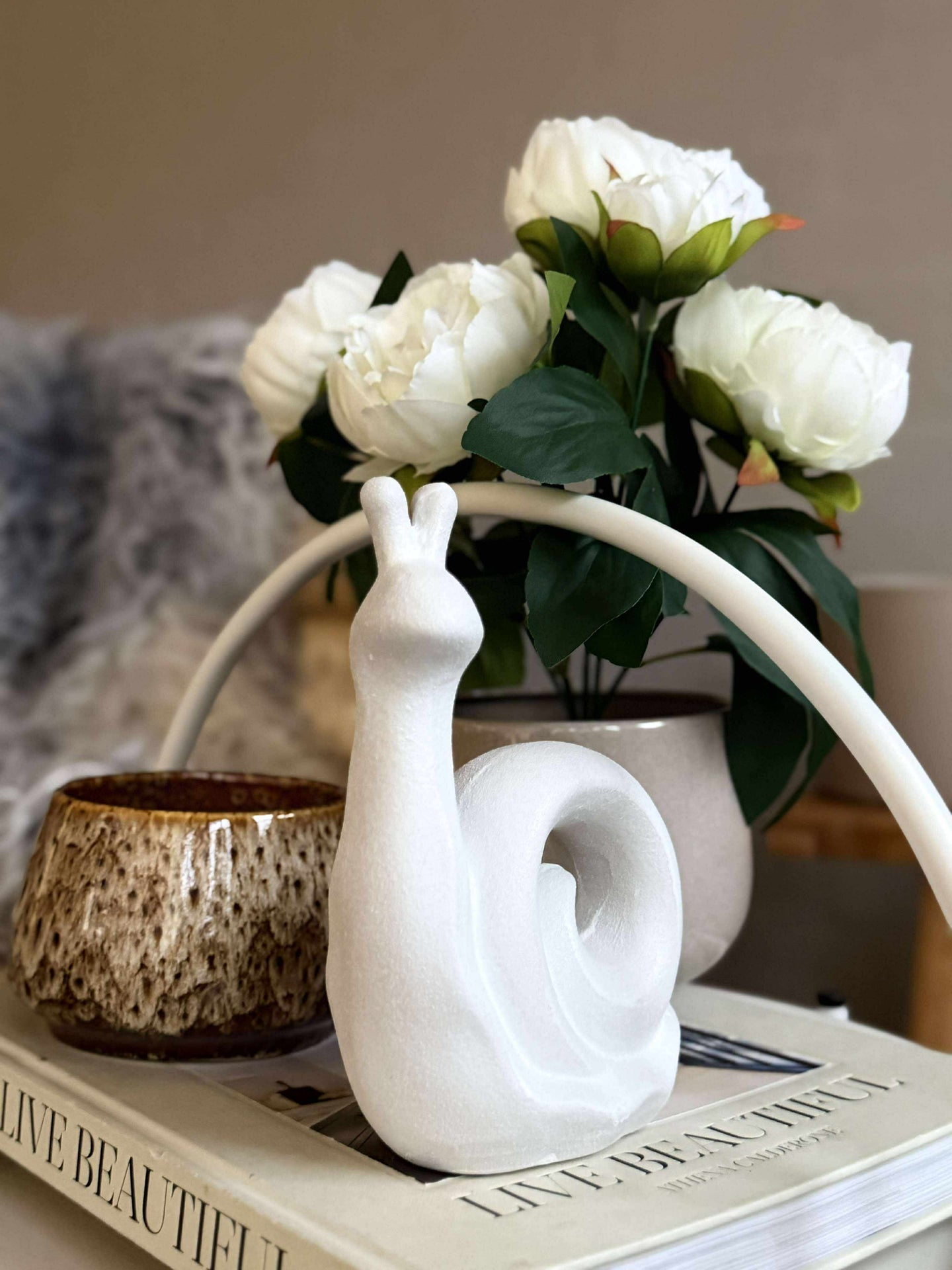 Deco-Schnecke - weiß oder beige