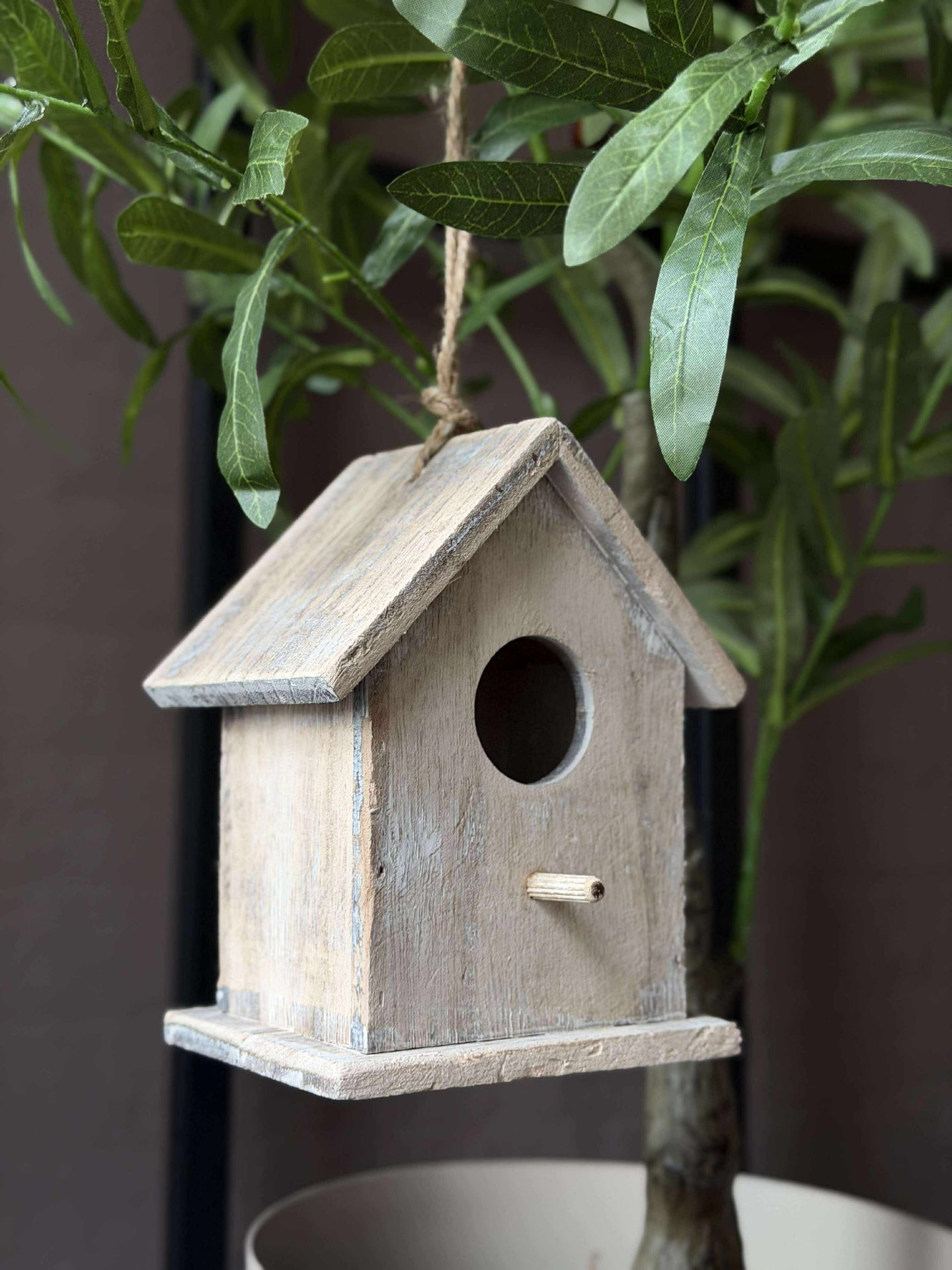 Vogelhaus aus Holz - Hellgrau