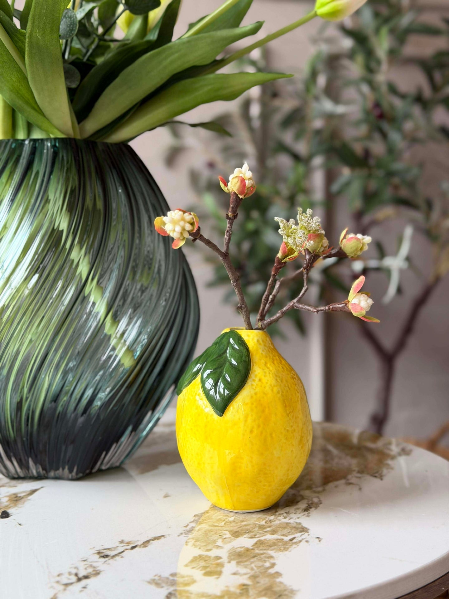 Vase Citron – flamingoinspiriertes Erscheinungsbild –
