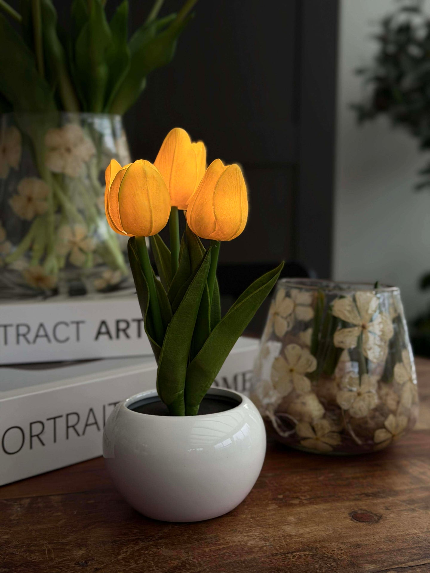 Tulpen mit Licht - Gelb