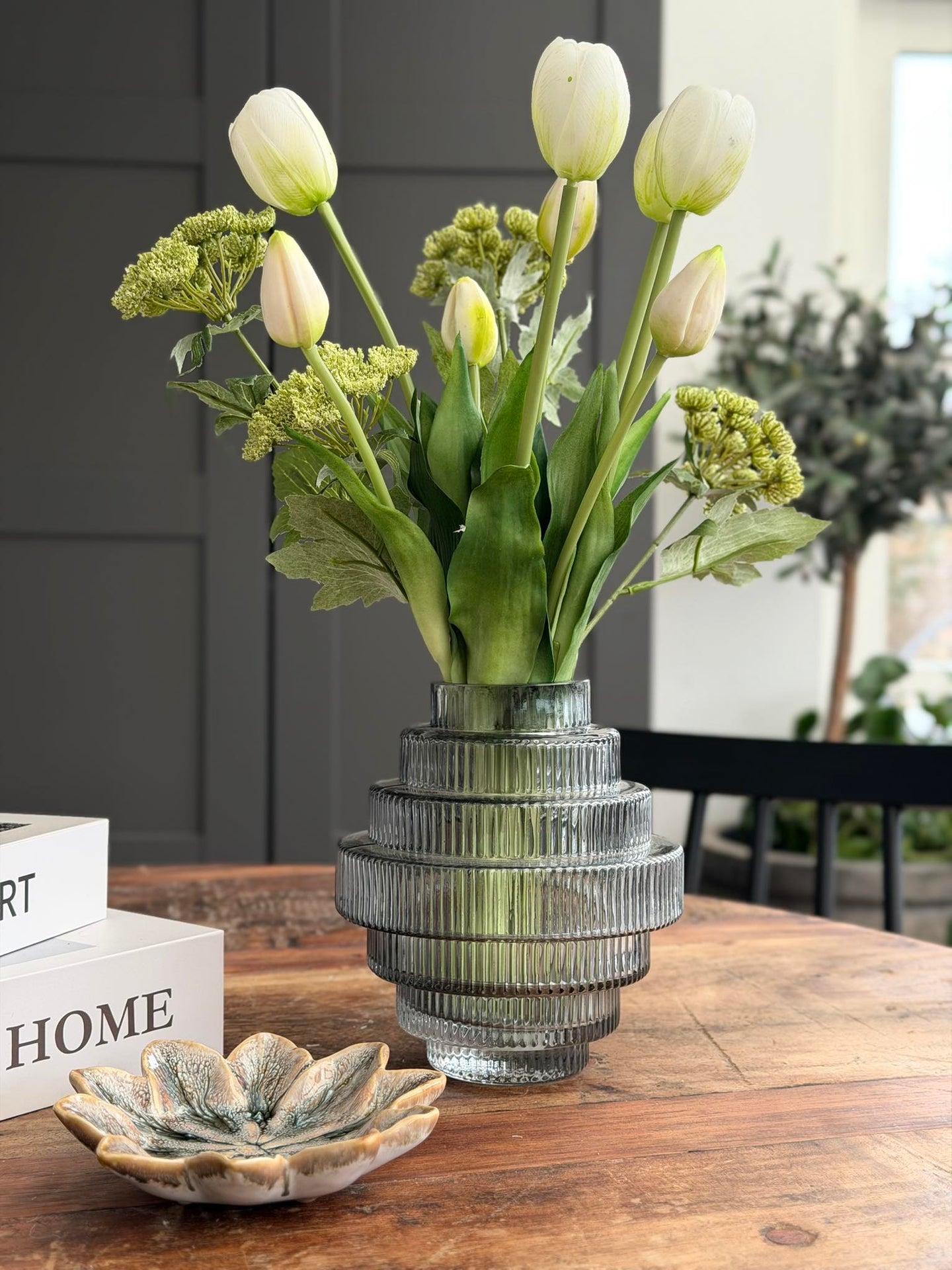 Vase Tornado Grau - Verschiedene Größen