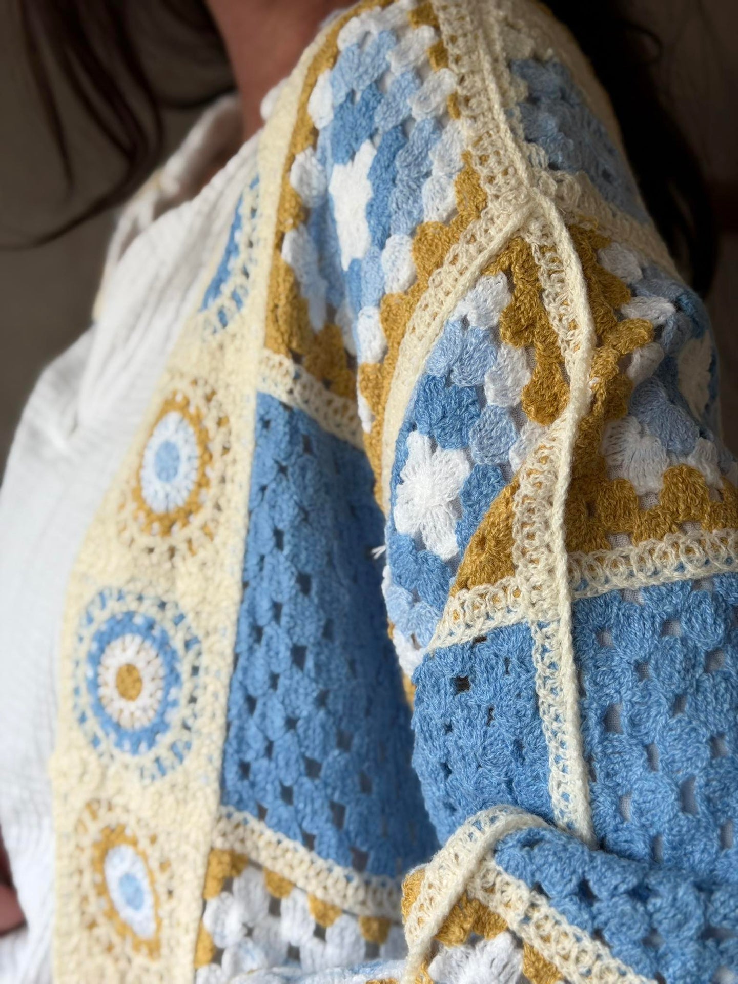 Cardigan Boho - Blau