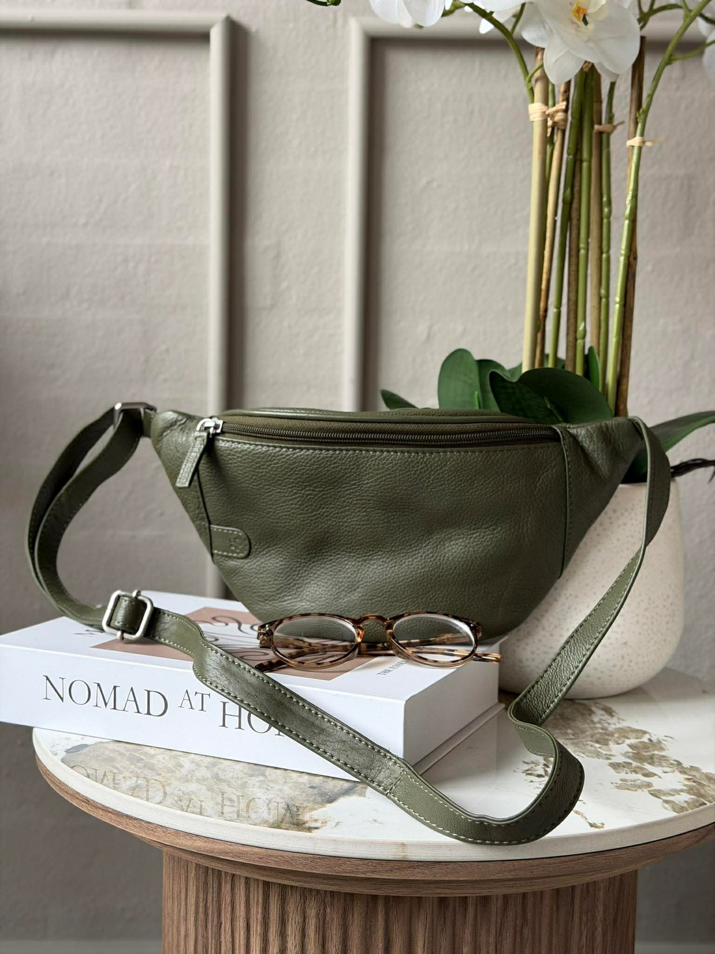 Bauchtasche Misse - Army / Silver