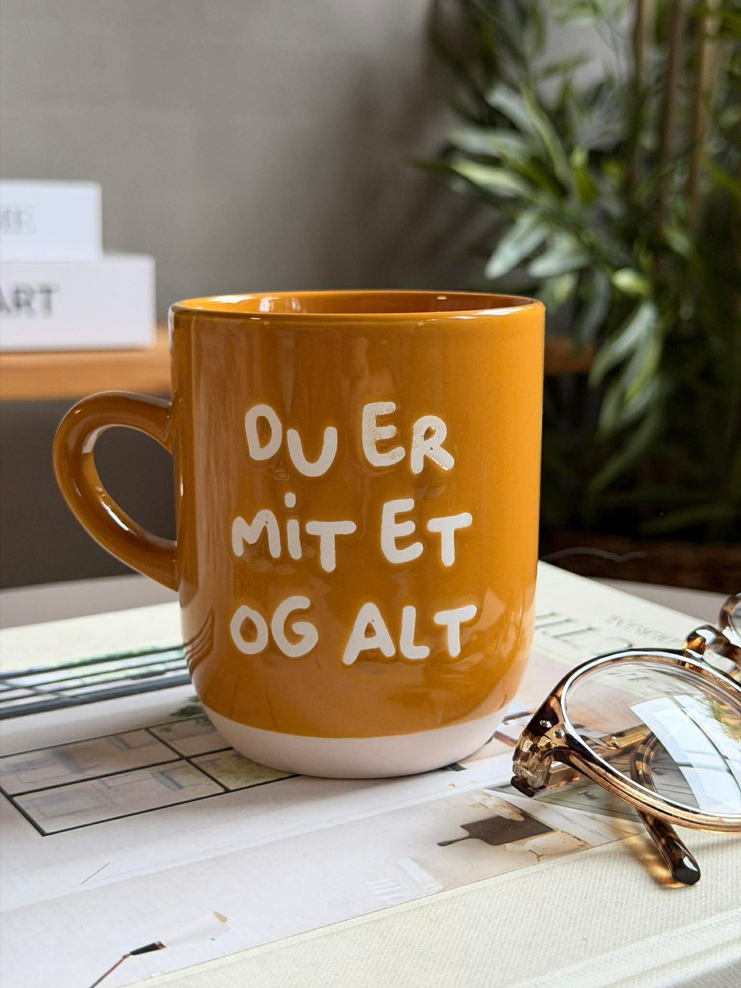 Becher DU BIST MEIN EIN UND ALLES - Gelb