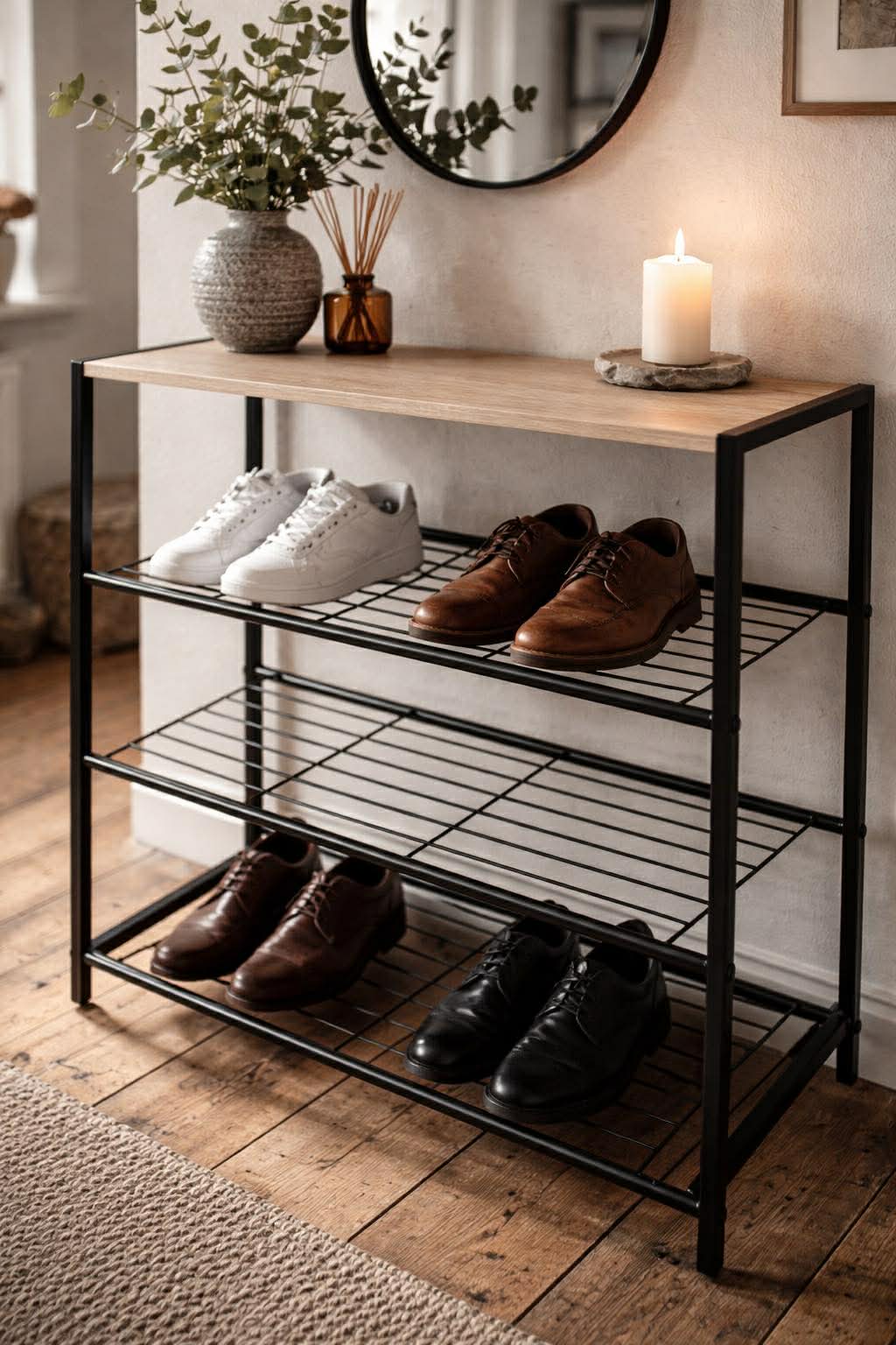 Schuhregal med 3 Böden