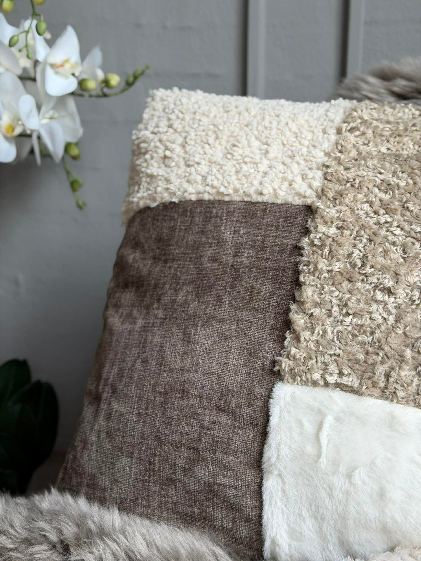 Kissen mit Füllung 45x45 cm - Chenille
