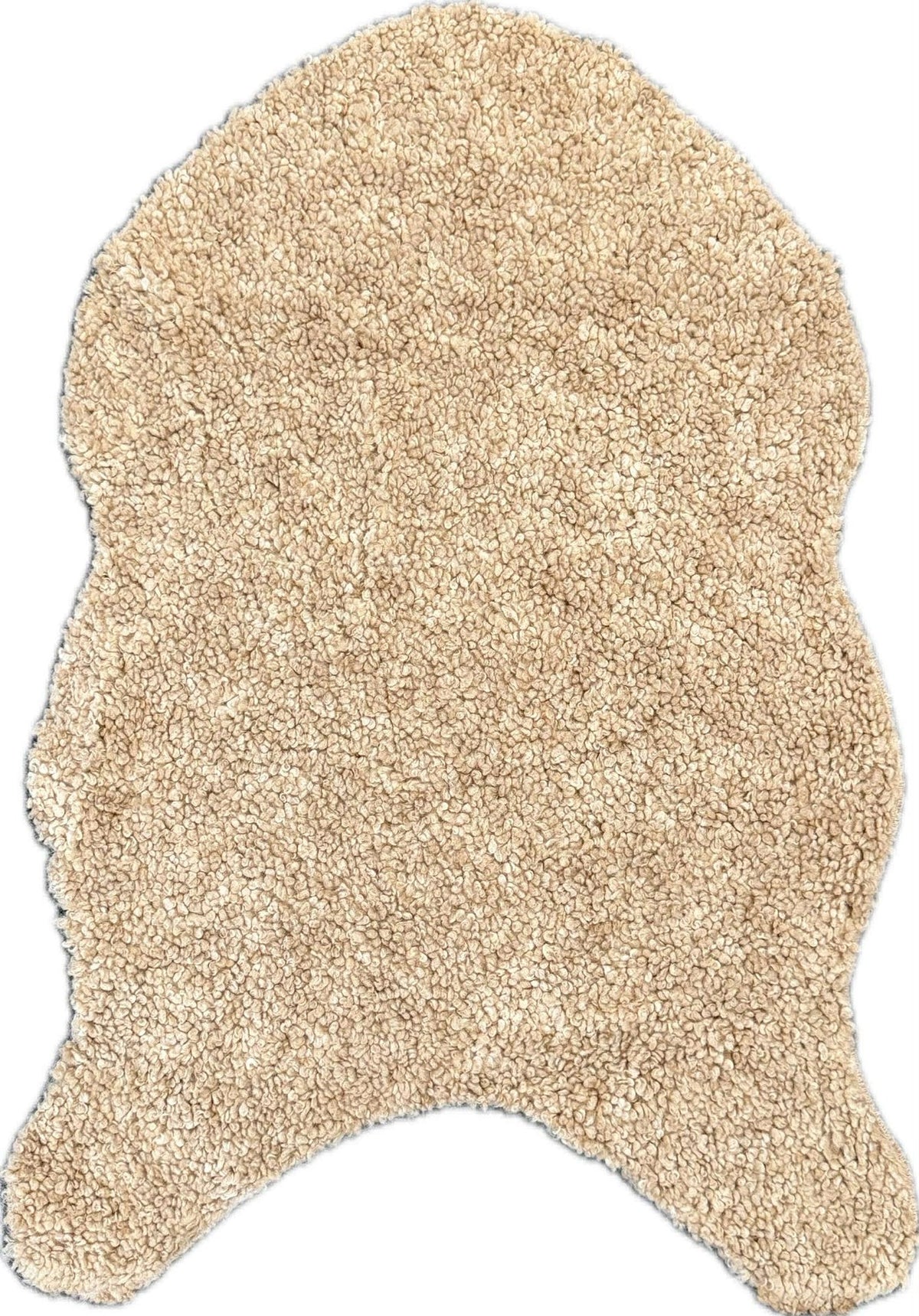 Kunstlammfell - Sand gekräuselt