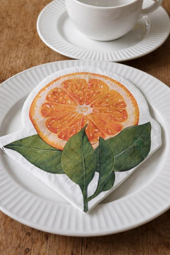 Servietten Orange - 12 Stück