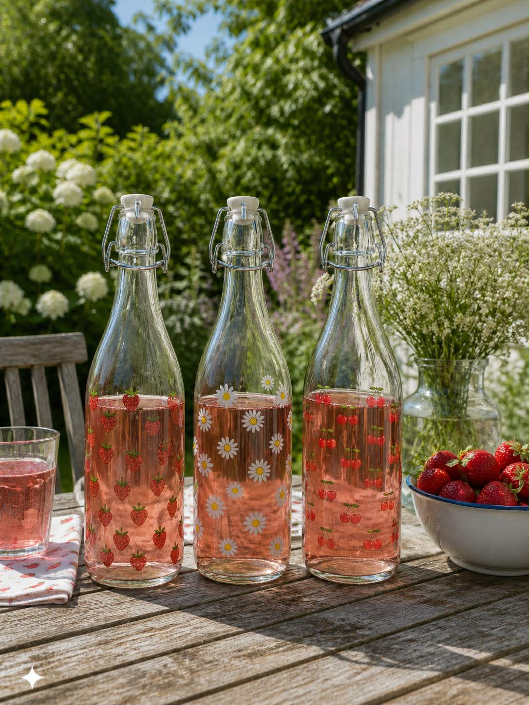 Wasserflasche - Erdbeere