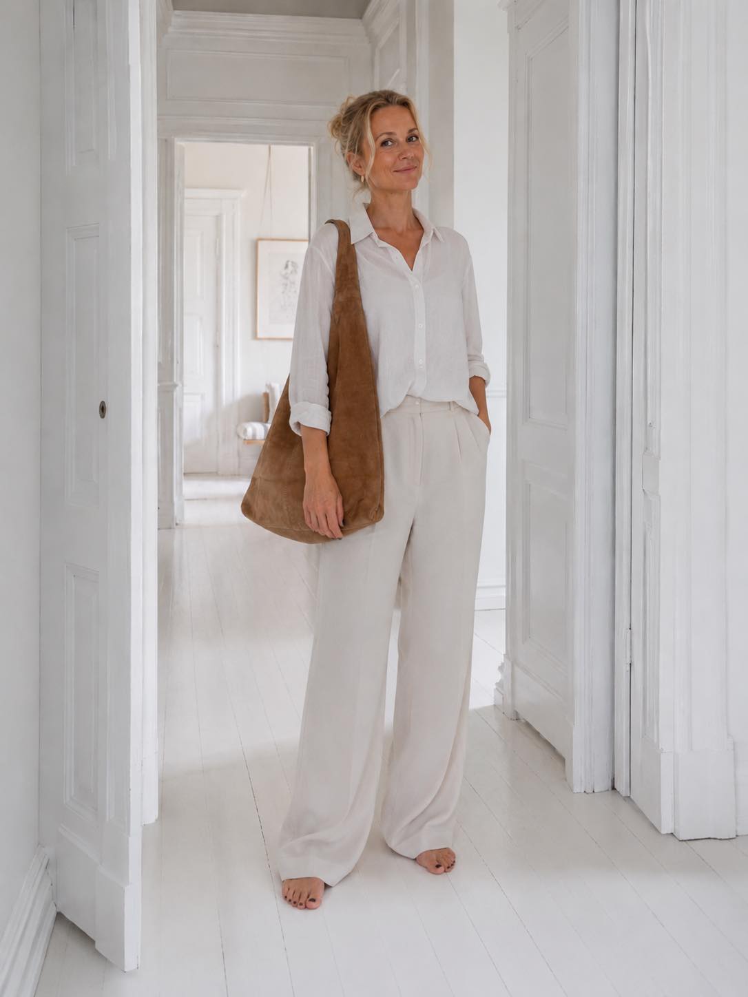 Shopper Wildleder - Nude Brown