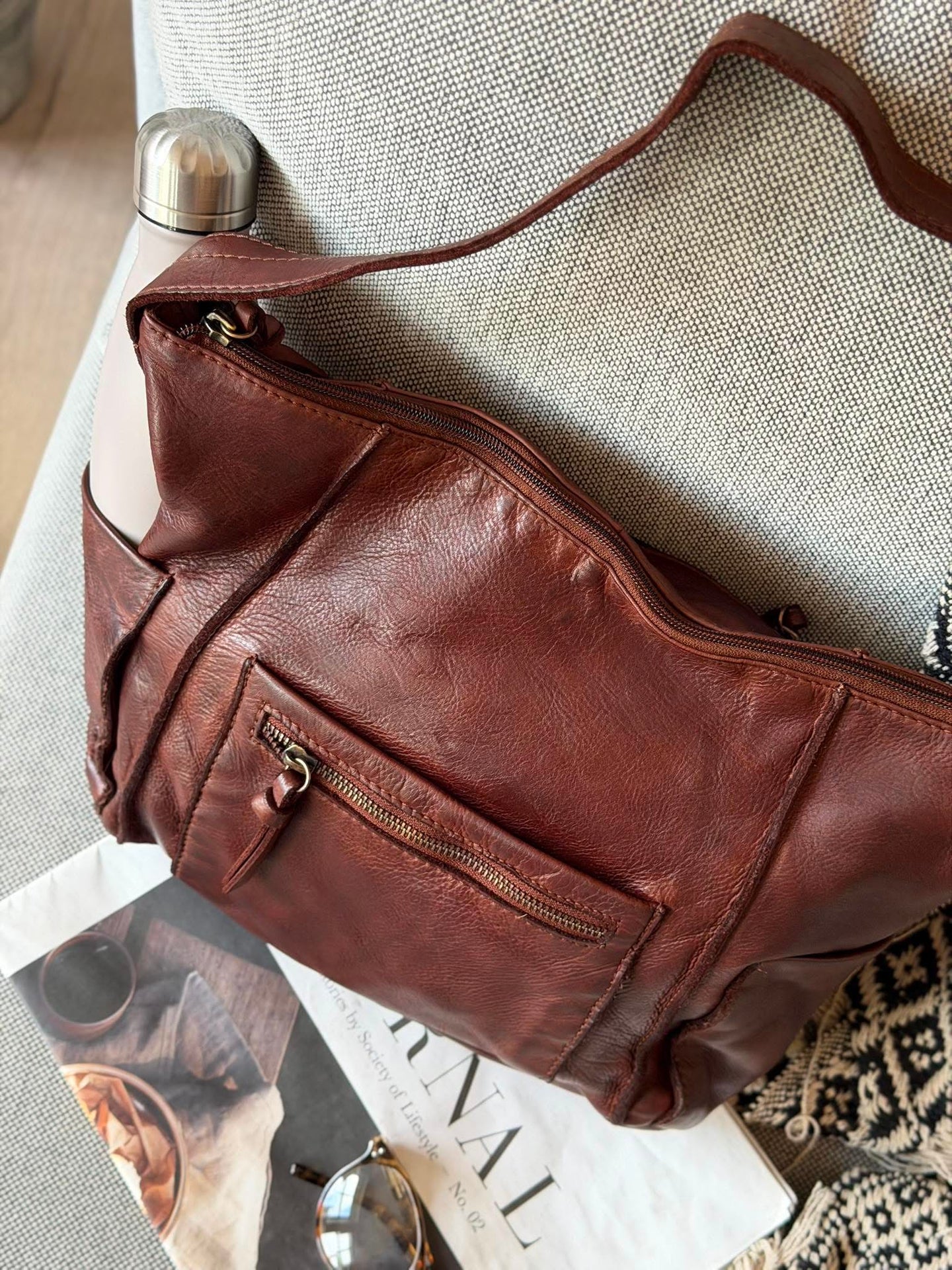 Crossbody Raw Boheme XL – Braun