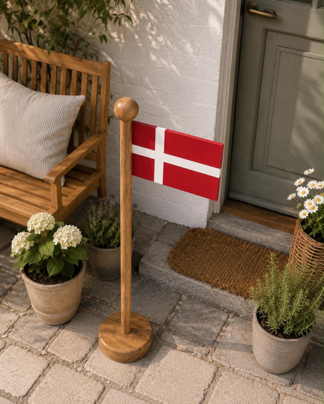 Flagge Dannebrog - Holz 100 cm