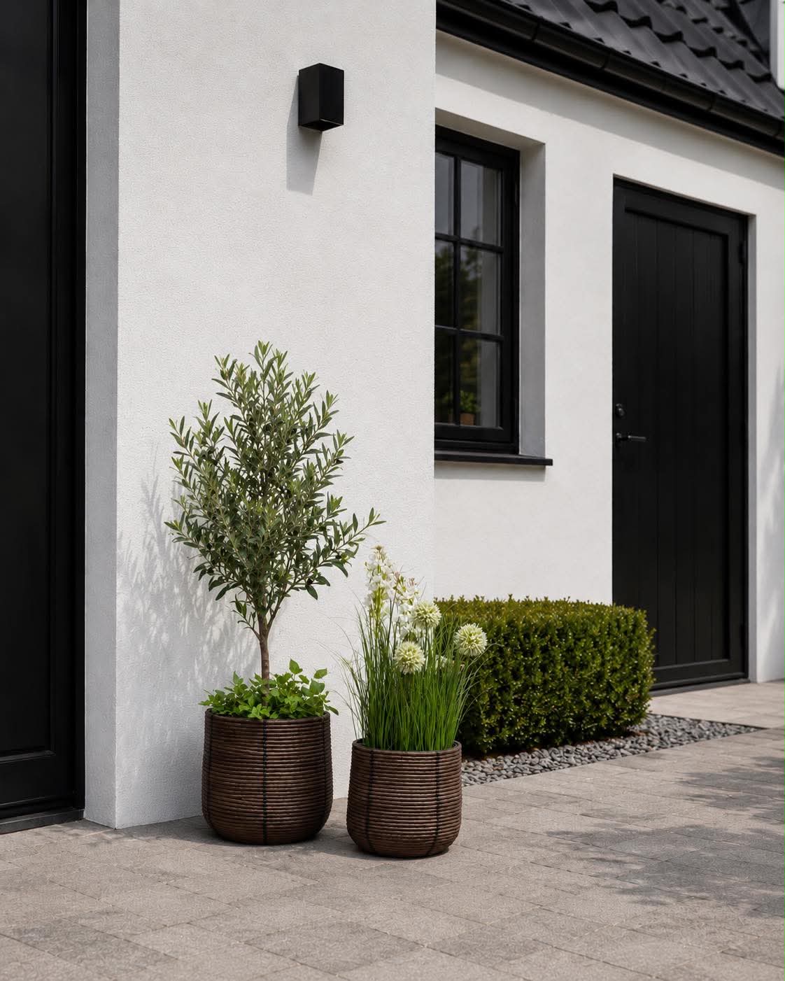 Pflanzenkörbe RATTAN – Set mit 2 Größen
