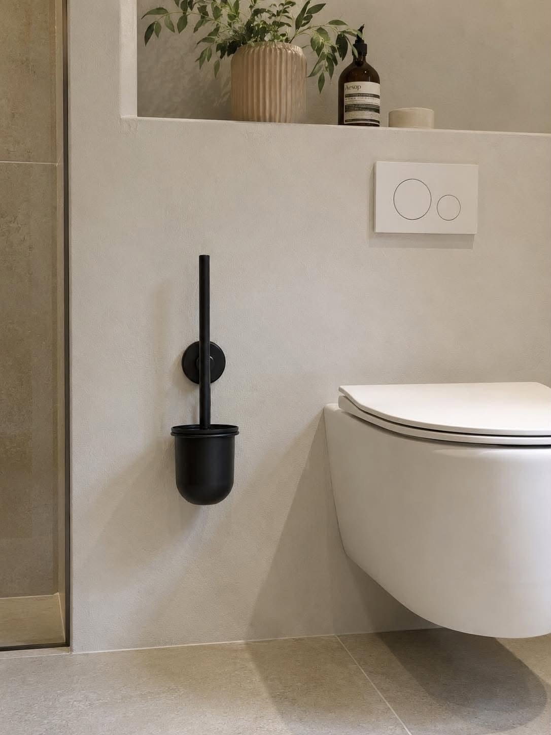 Toilettenbürste mit Halterung