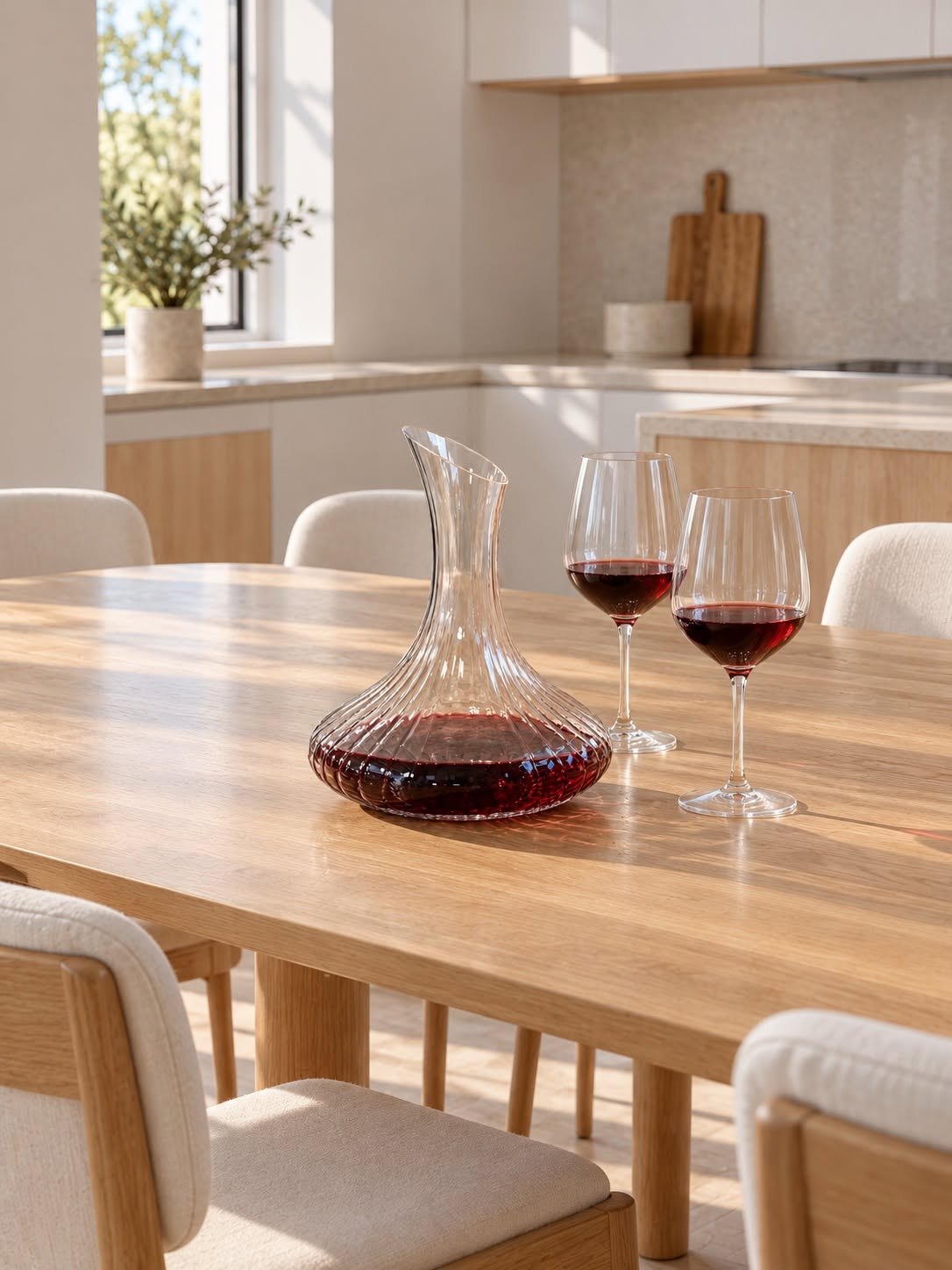 Weinkaraffe aus Borosilikatglas