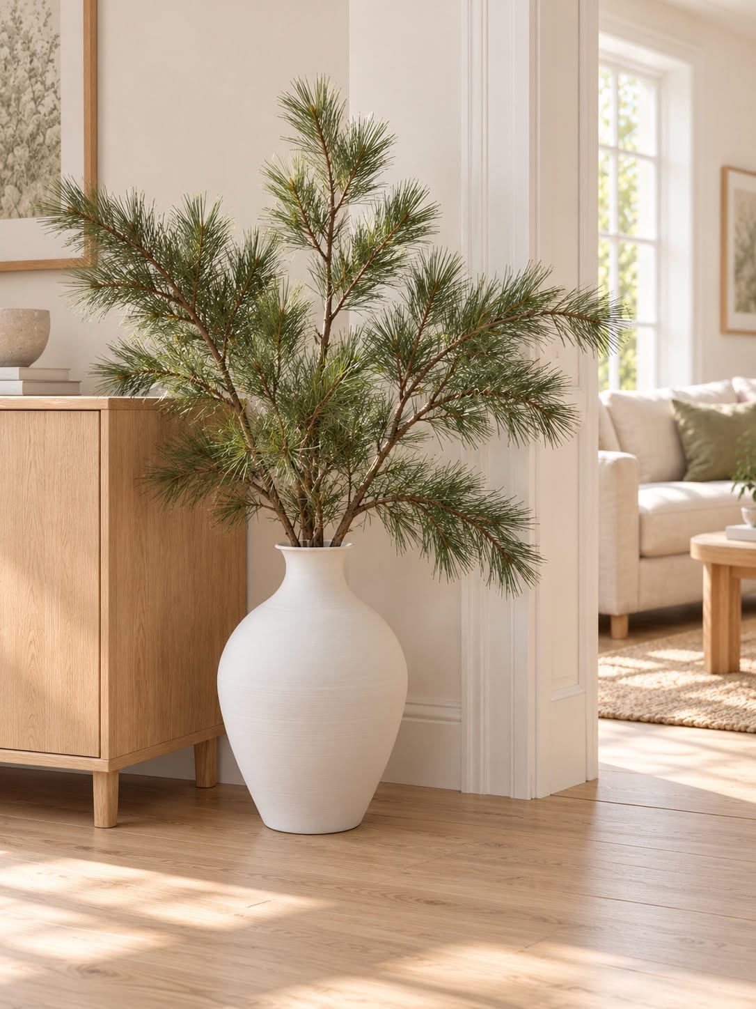 Vase aus Metall - White – matte weiße Metallvase