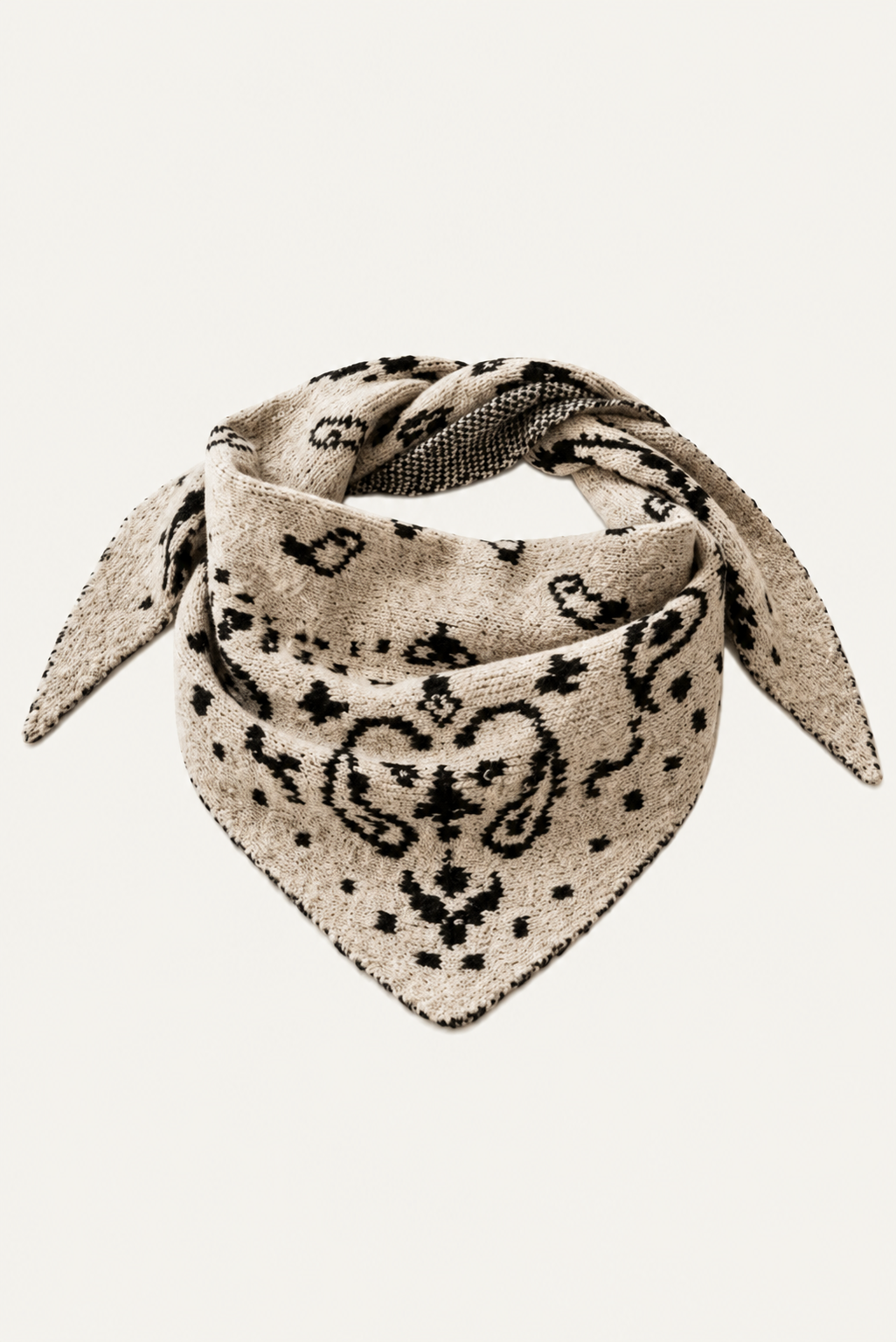 Tørklæde paisley beige