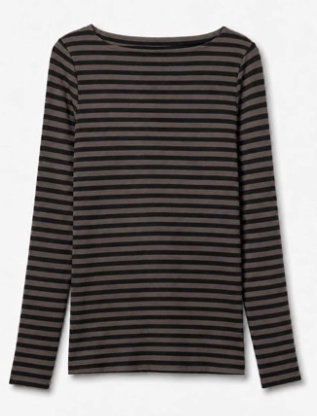Bluse Ingrid - mocca-Streifen Kaschmir-Mix
