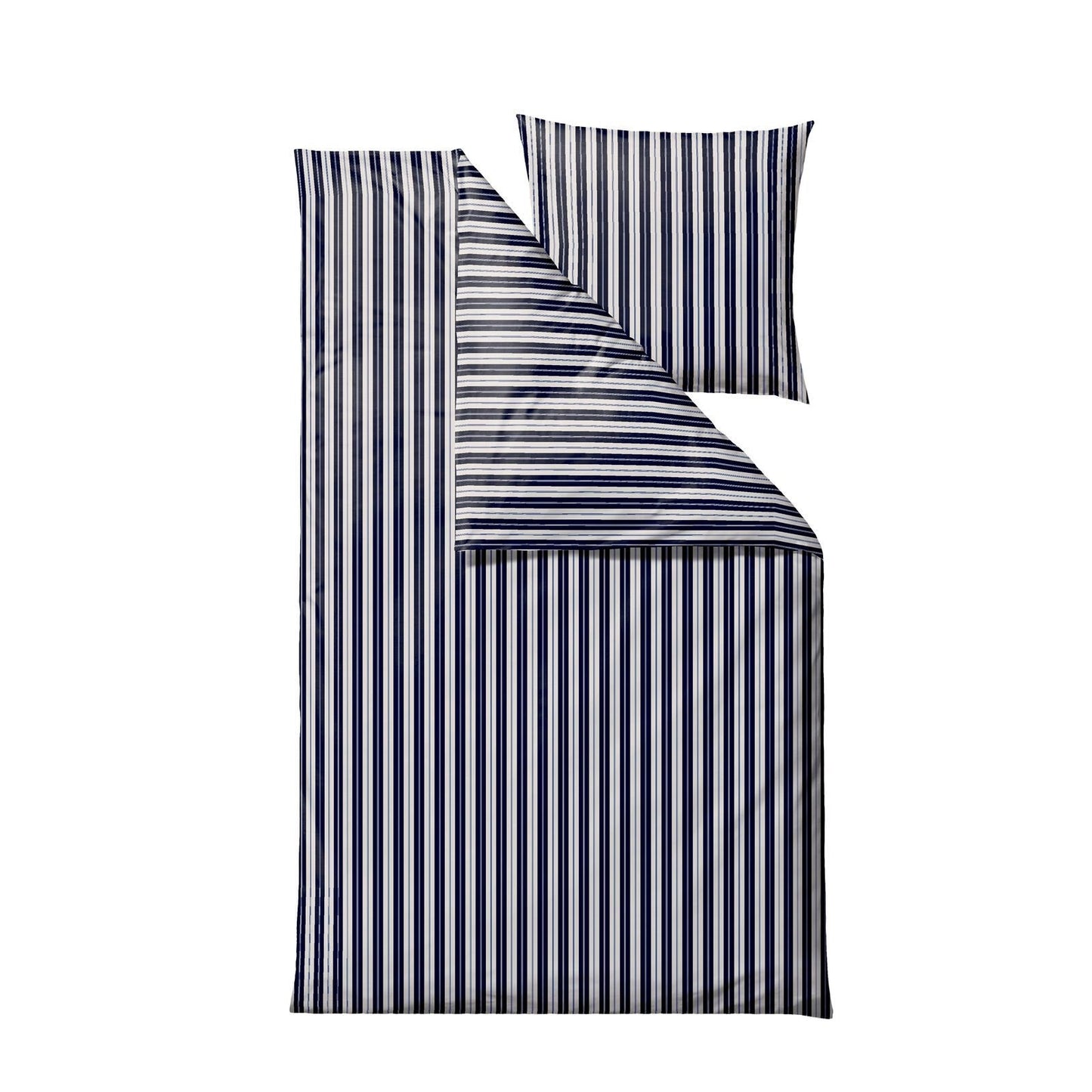 Bettgarnitur, Flow Navyblau, 140x220 - 63x60