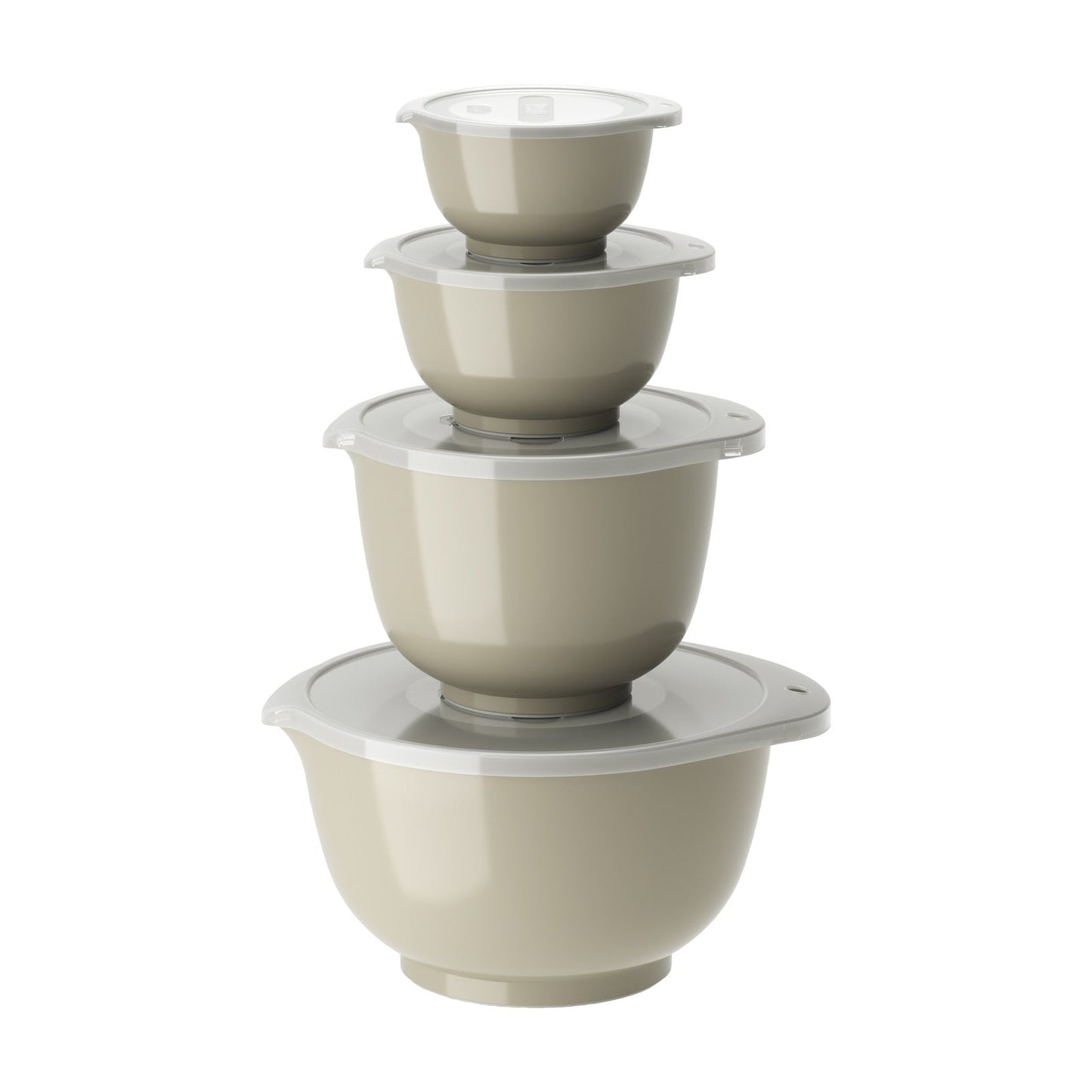 Schüssel-Set - mit Deckel - 8-teilig - Humus