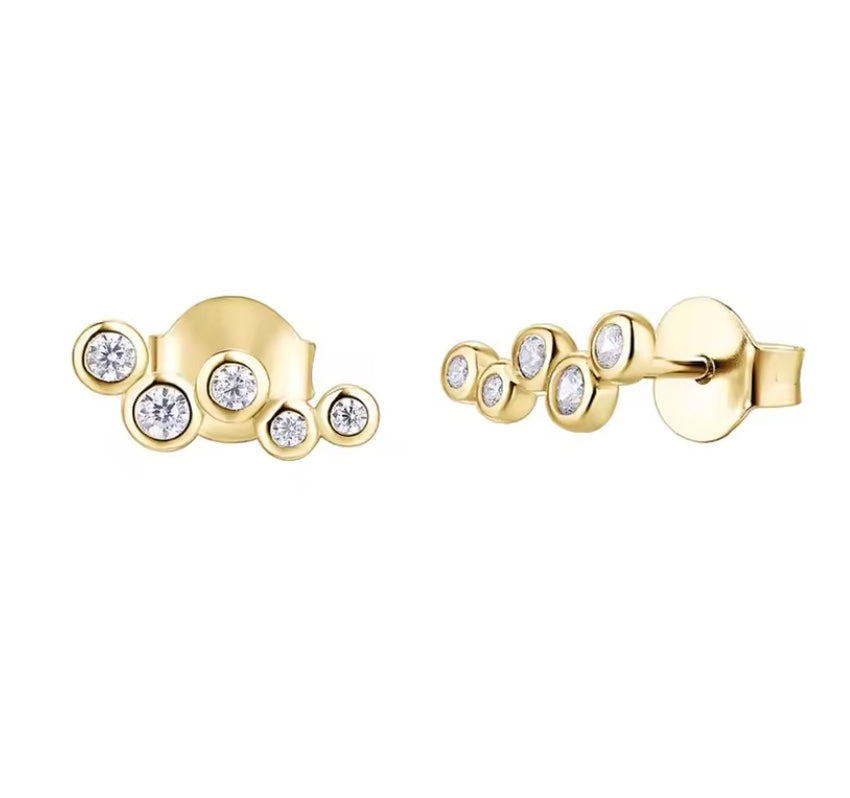 Ohrstecker Amina - vergoldetes Sterling-Silber