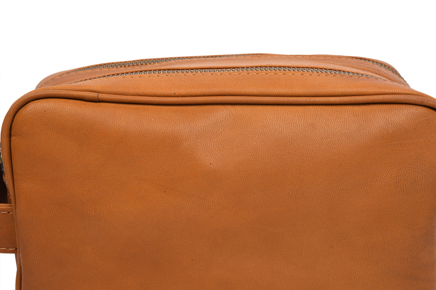 Doppelte Kulturtasche Faust - Cognac