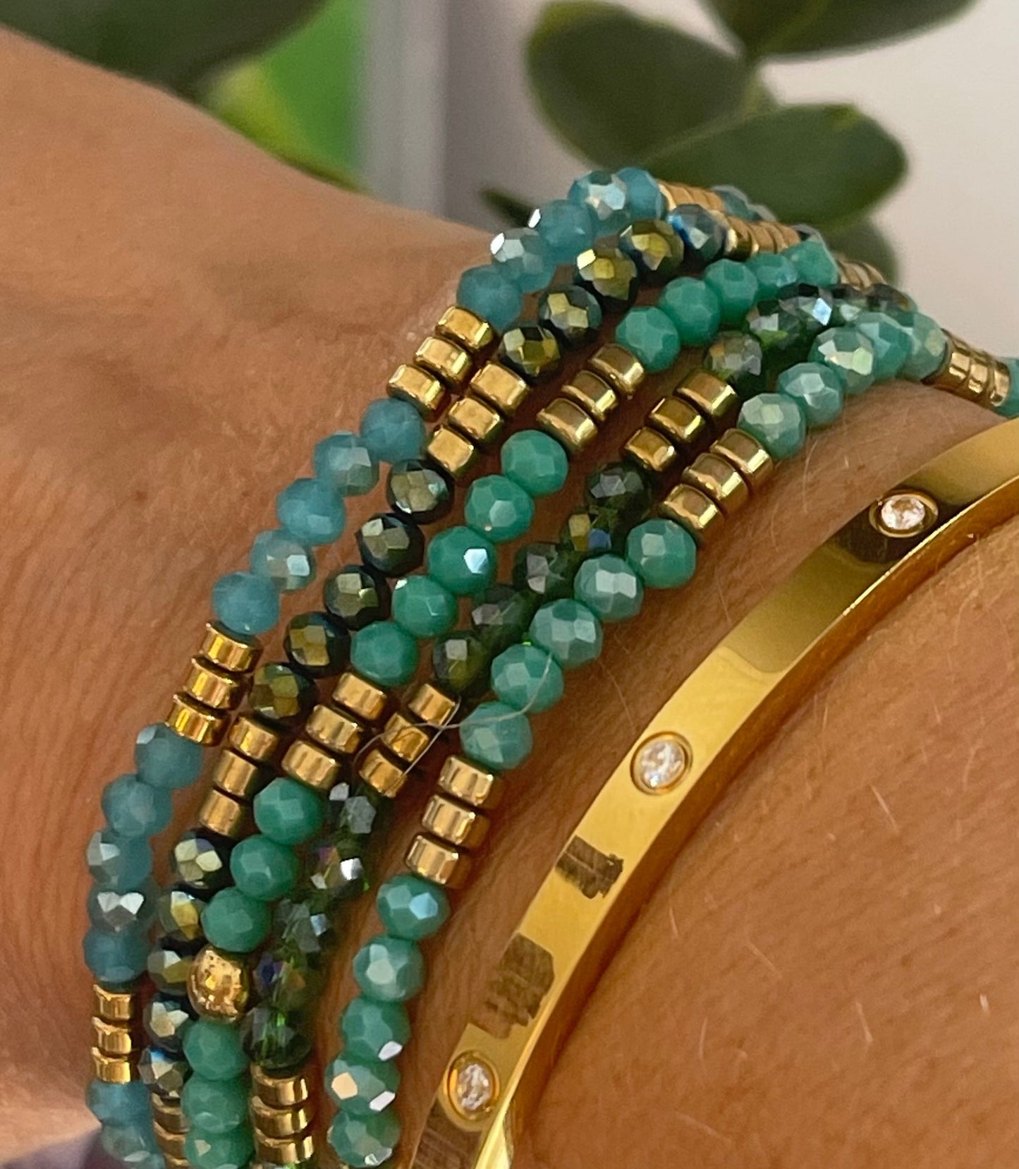 Armband Merle – Green Mix 1 Stk.