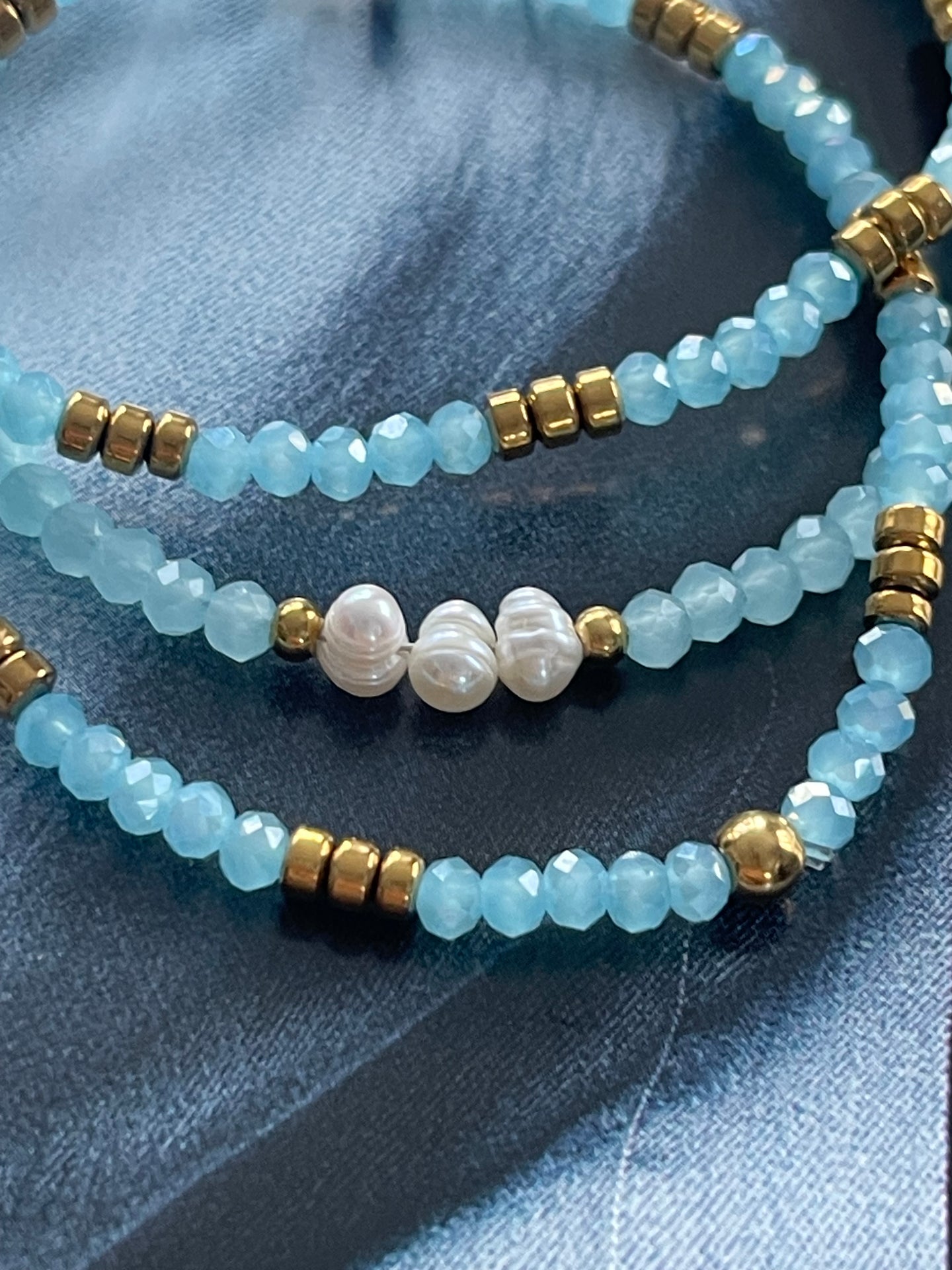 Armband Sarabella Soft Blue – Set mit 3 Stück