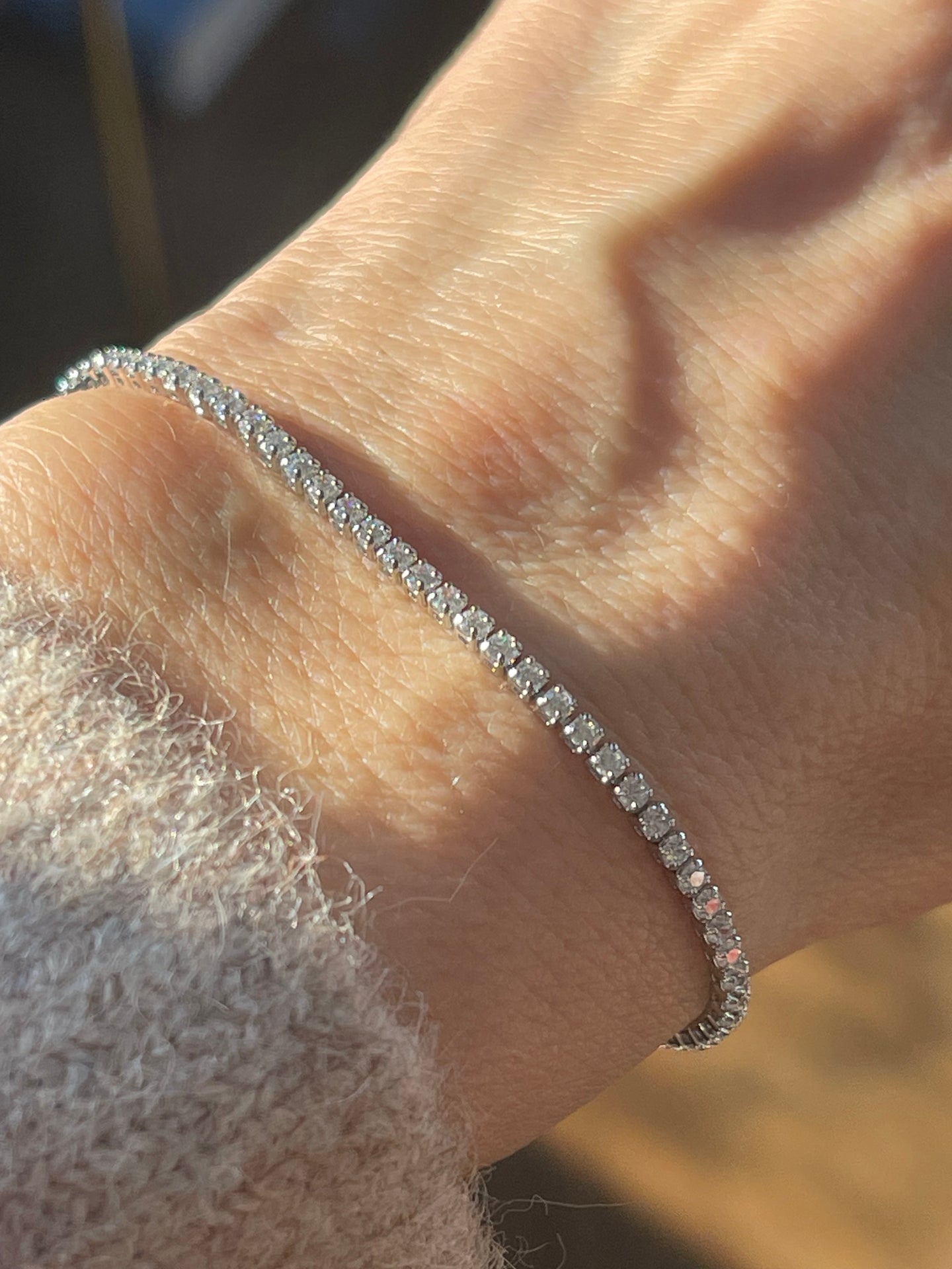Tennisarmband Palma mit Zirkonia - rhodiniert