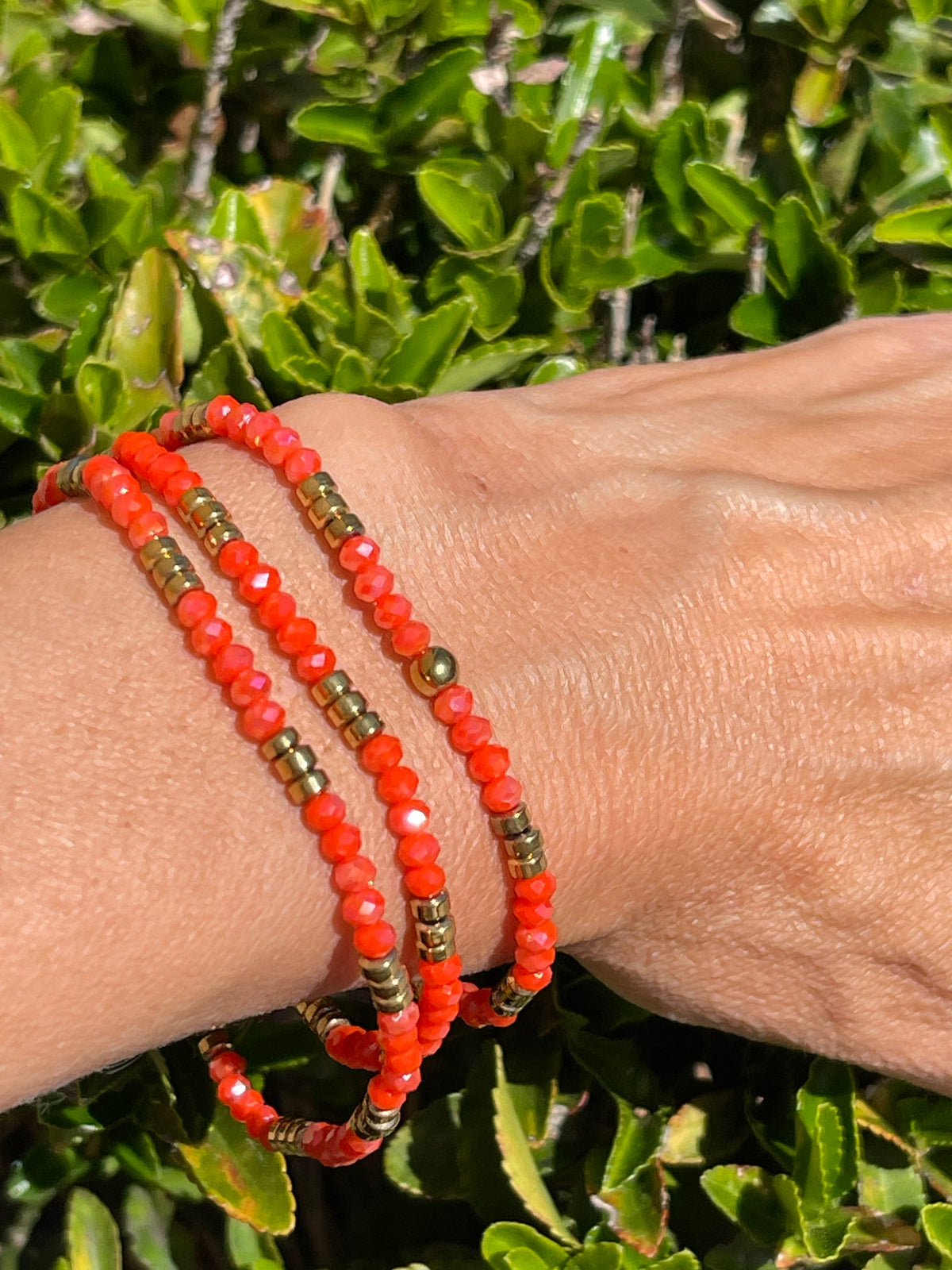 Armband Merle Orange - Set mit 3 Stk