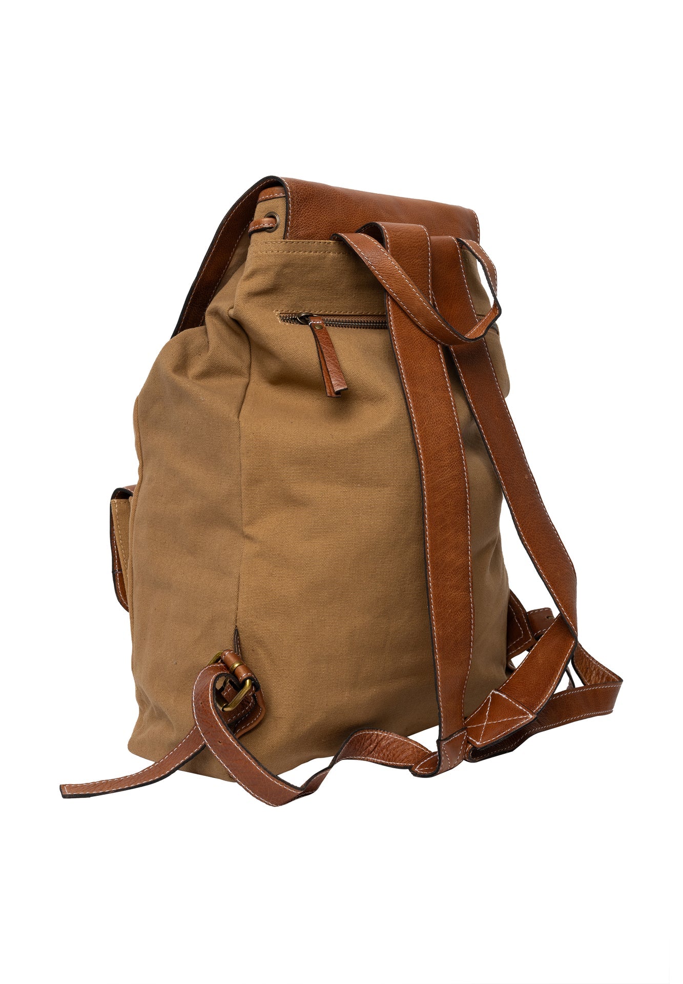 Rucksack aus Canvas und Leder