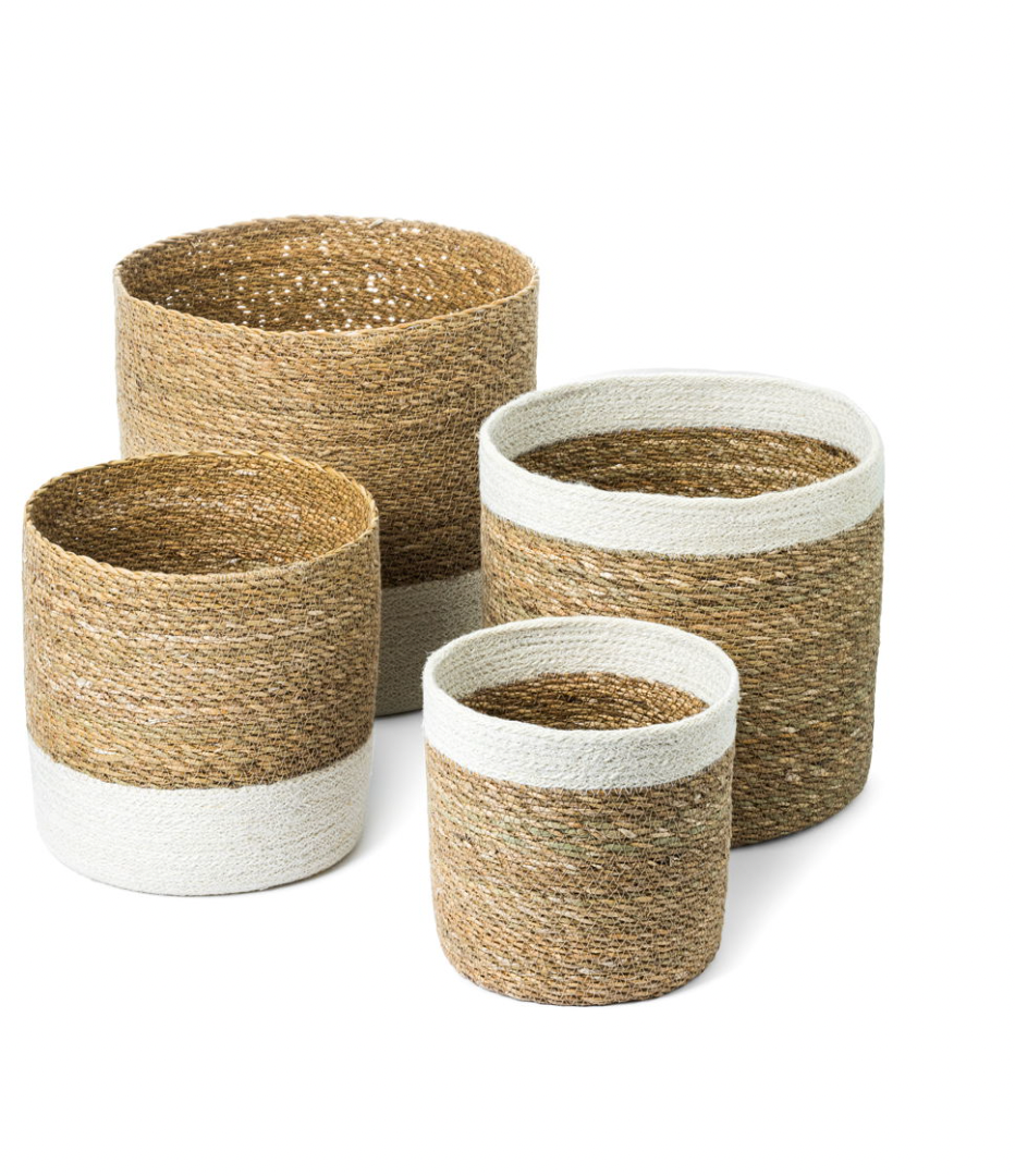 Geflochtene Körbe aus Meergras - Set 4 Stk