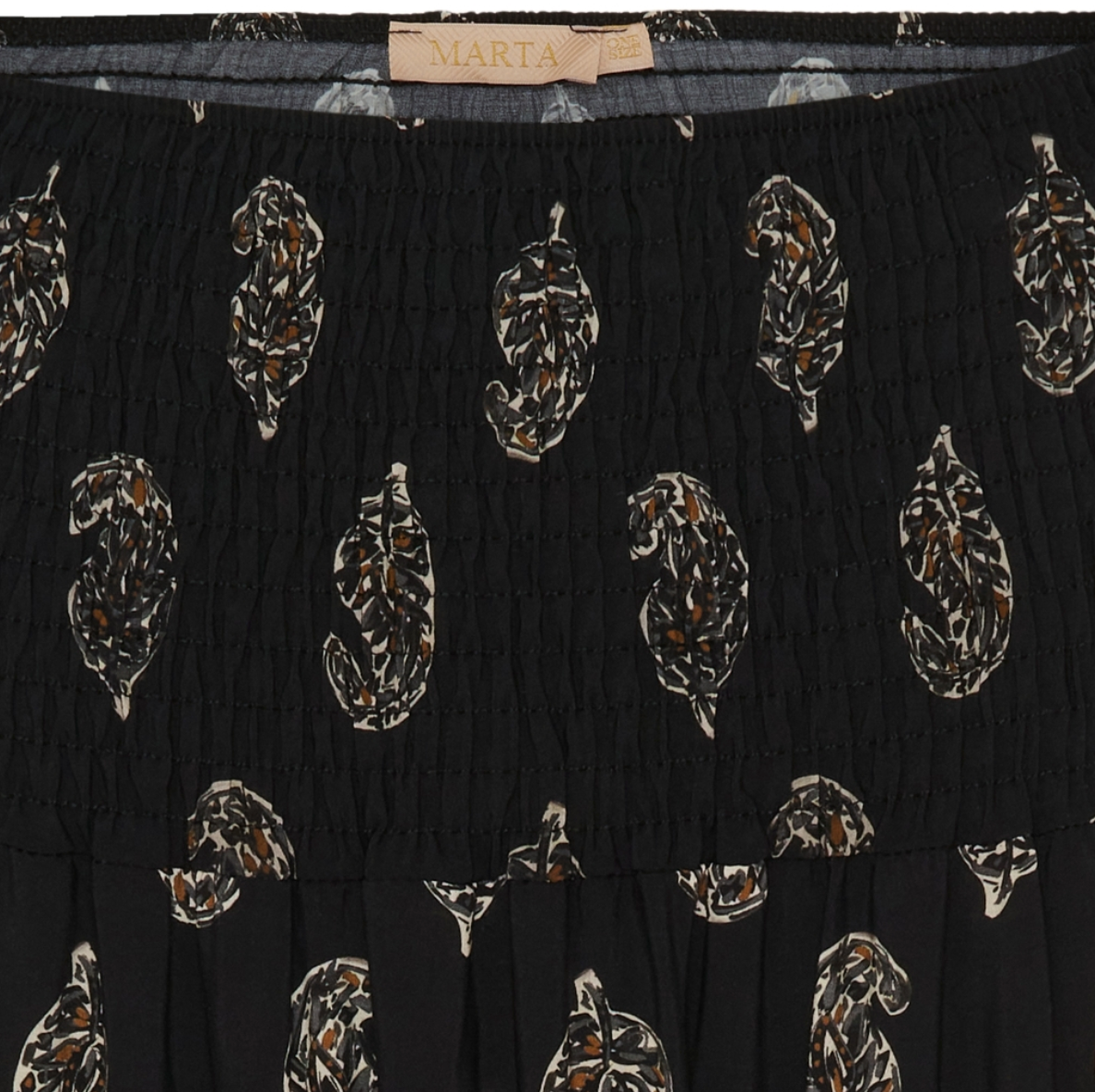 Rock mit Smock - Black Faded