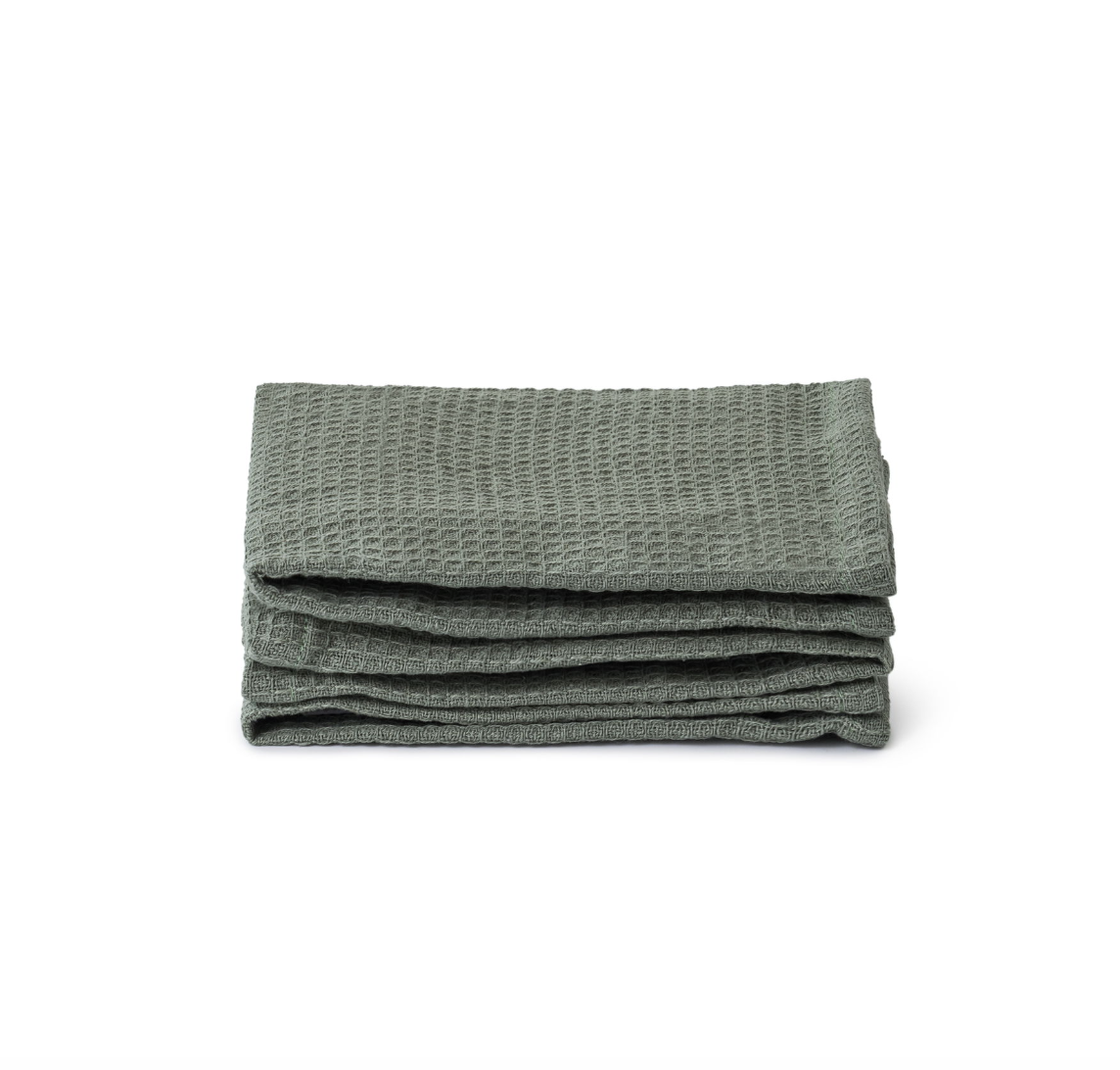 Spültuch 3 Stück - Gewaffelt Oliv
