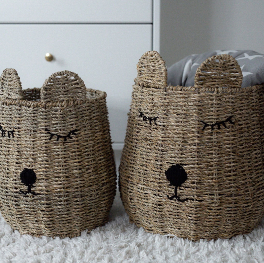 Set mit 2 Teddy-Körben