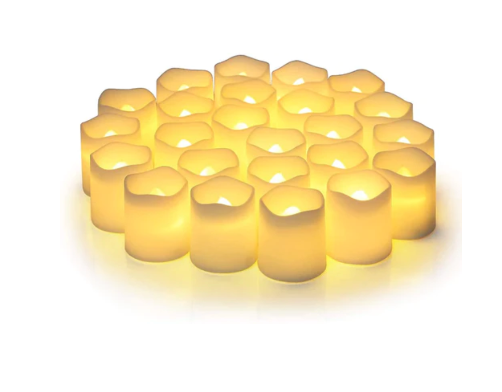 20er-Pack kleine LED-Blockkerzen