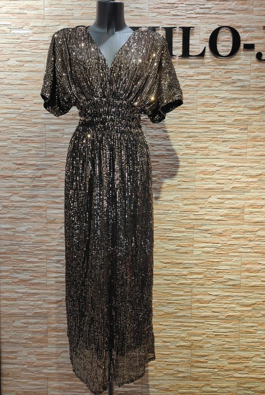 Kleid Glitter Bronze