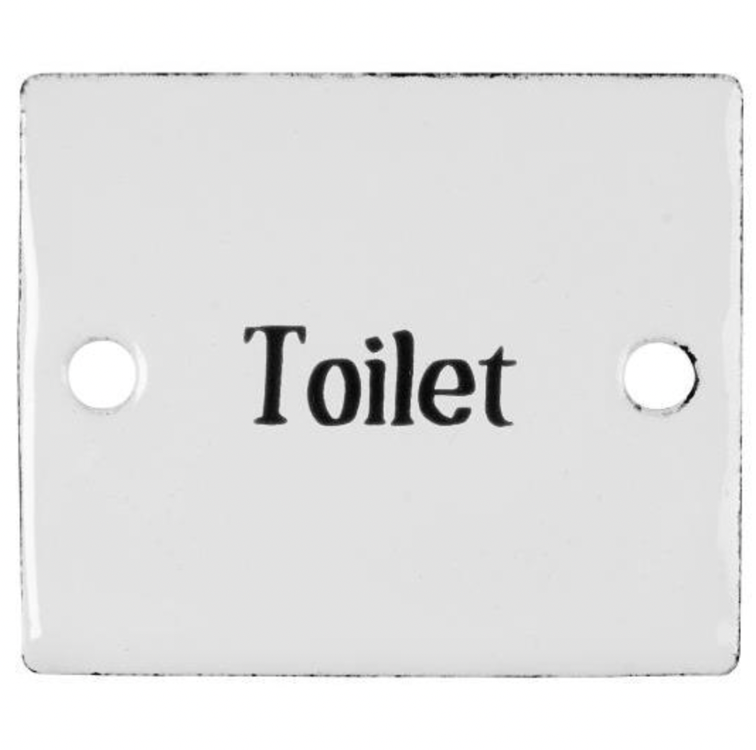 Emailschild Toilette