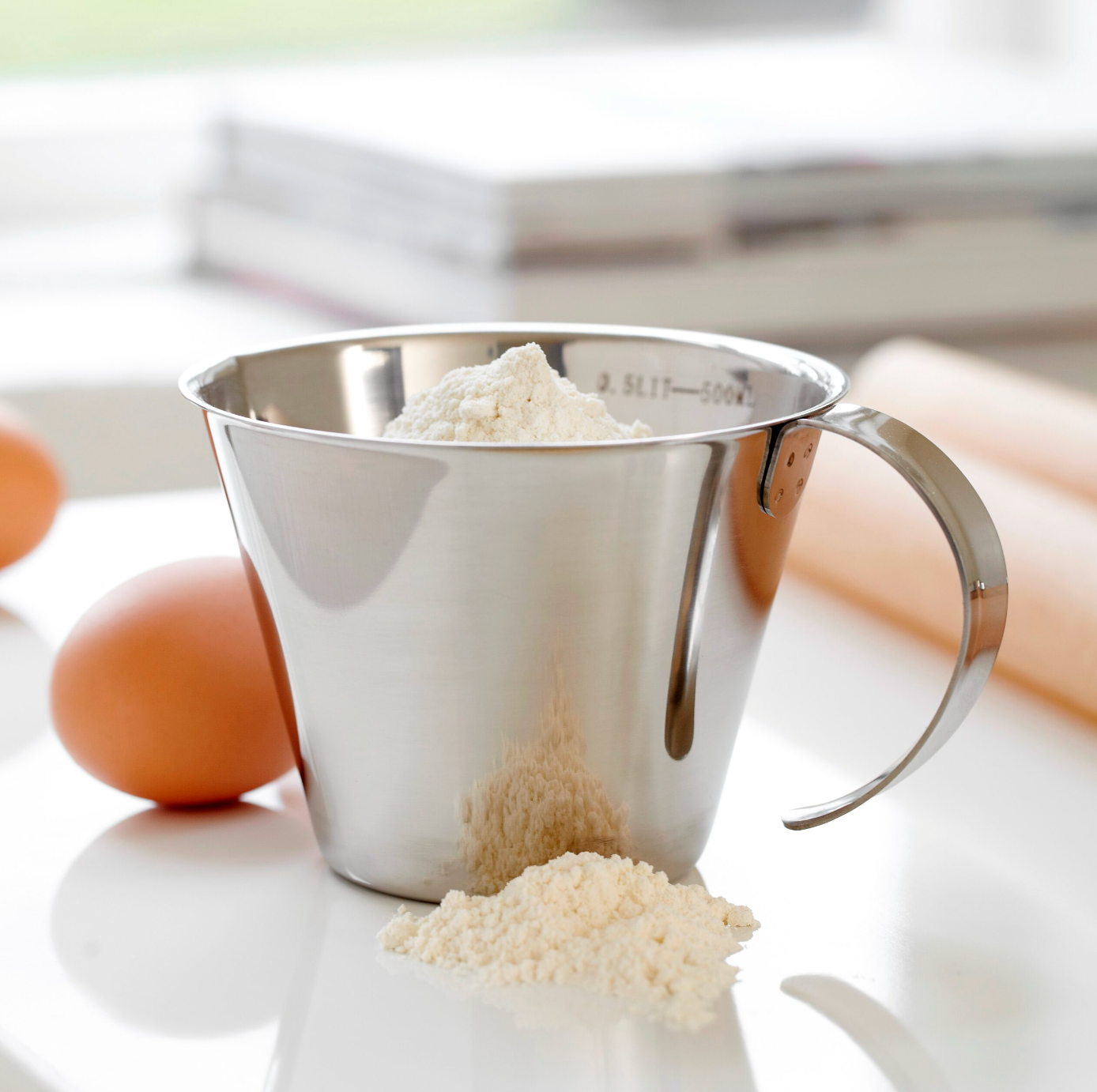 Messbecher aus Edelstahl - 0,5 l
