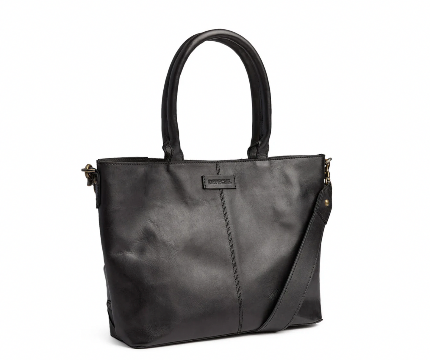 Exklusive handgeflochtene Schultertasche - Schwarz