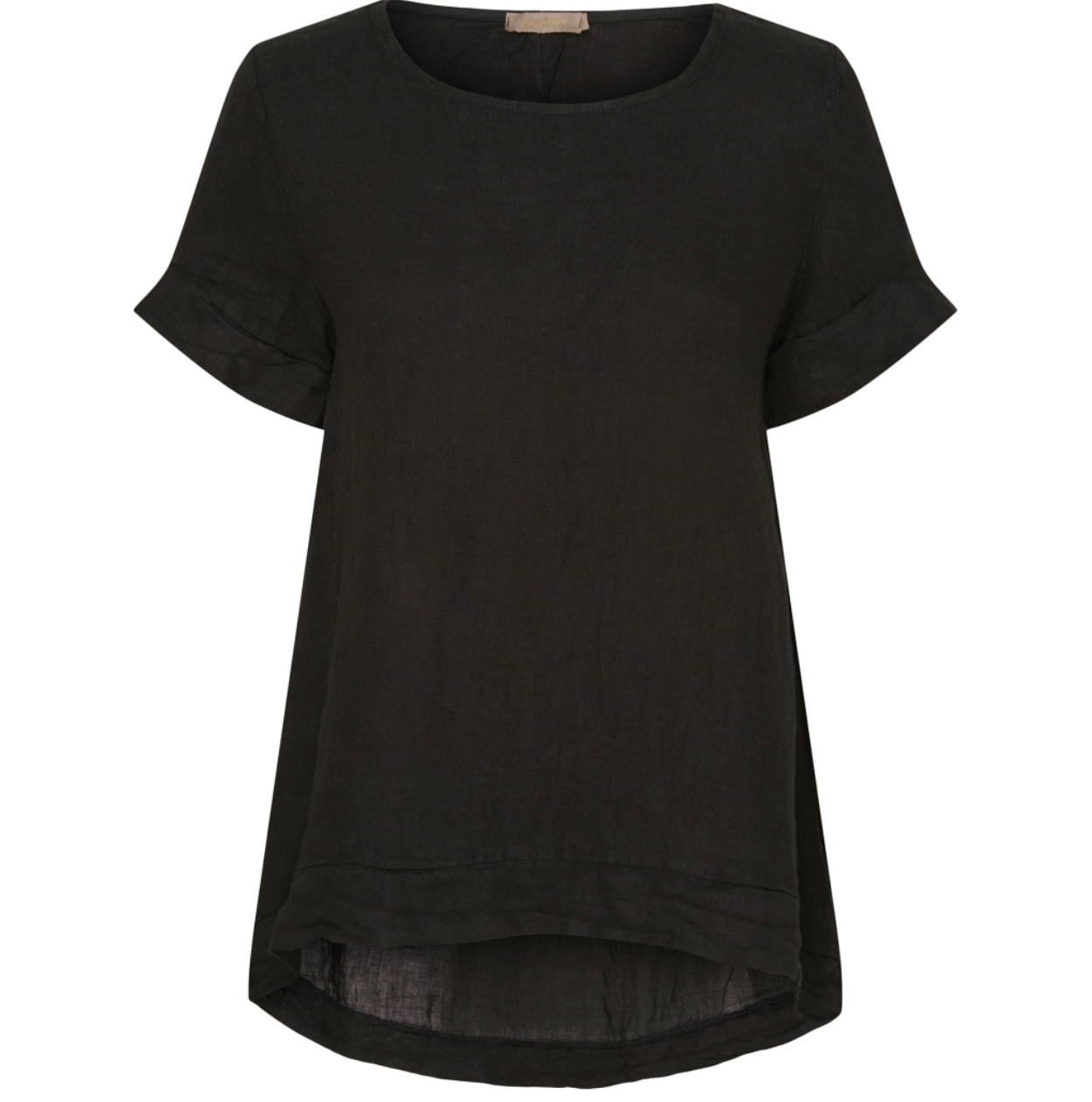 Bluse Oversize Leinenmix – Black