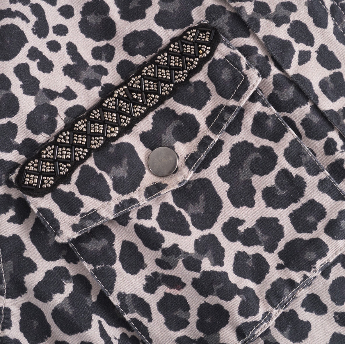 Jacke Leopard Grey