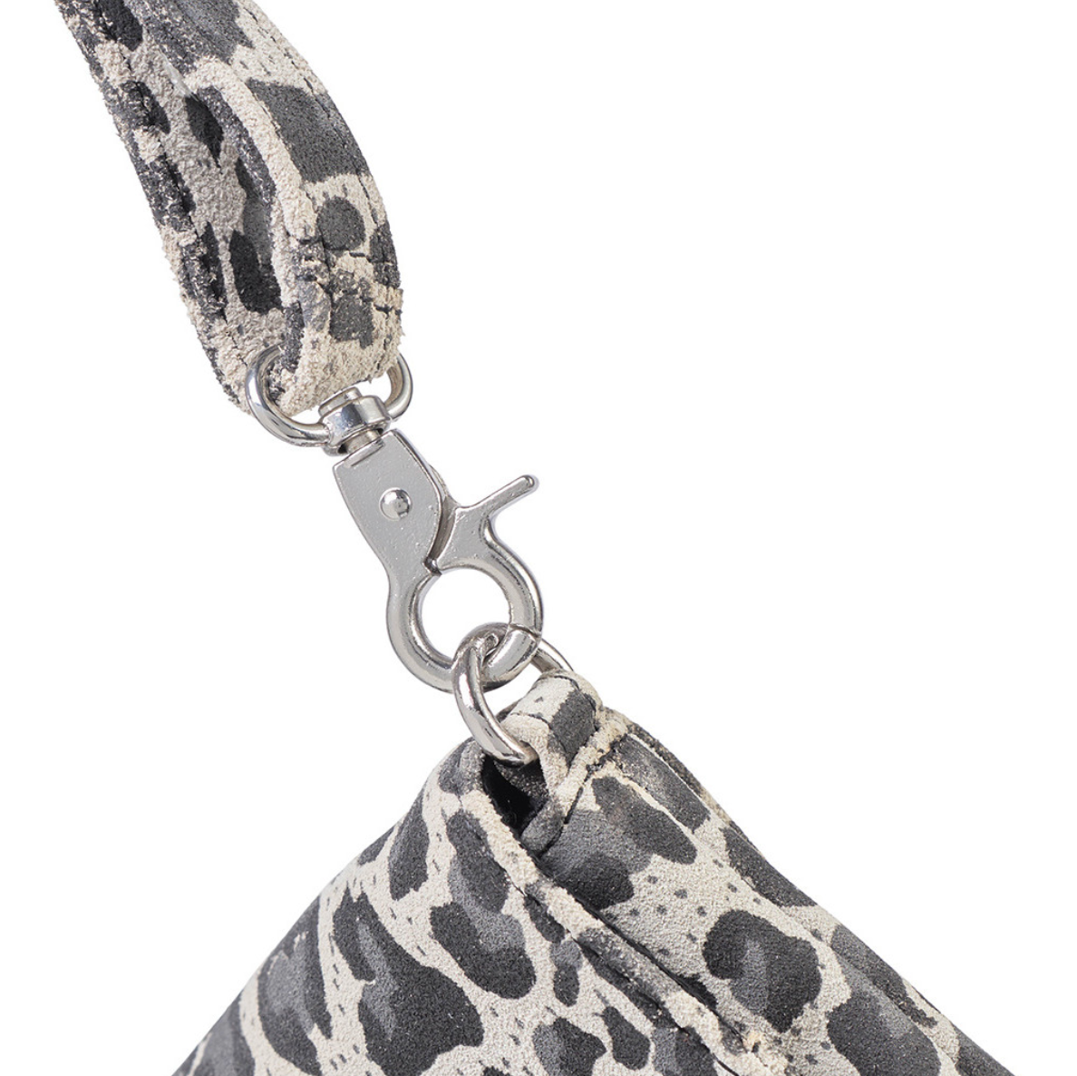 Clutch Grey Leopardleder