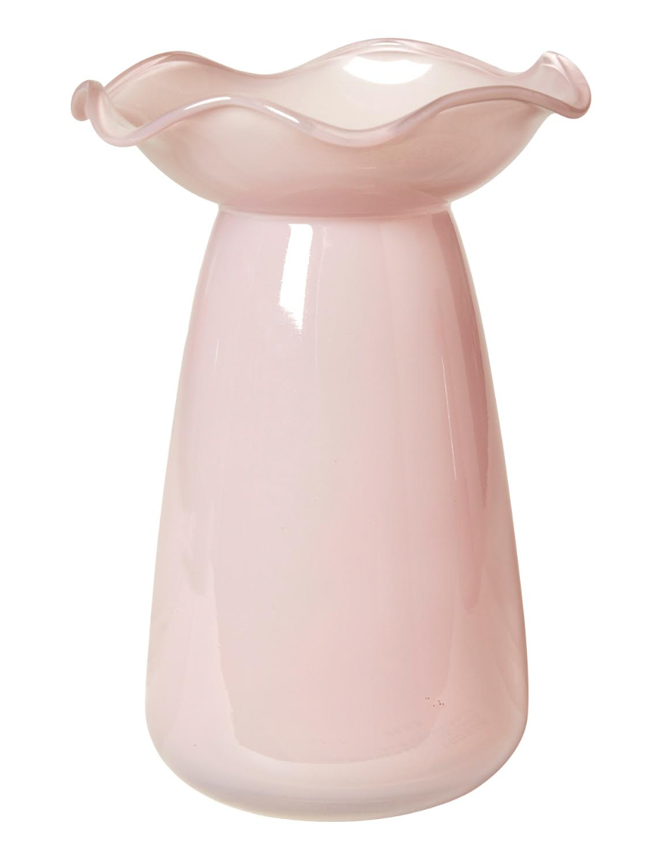 Hyazinthenvase mit Blumenrand - Rosa